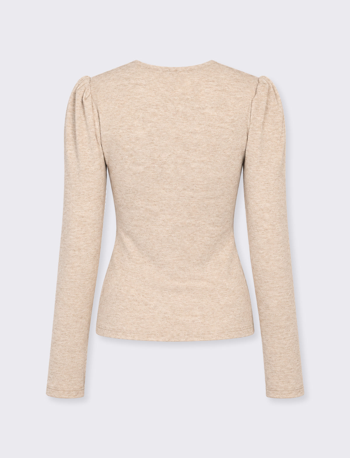 Maglia con rouches asimmetriche - Beige