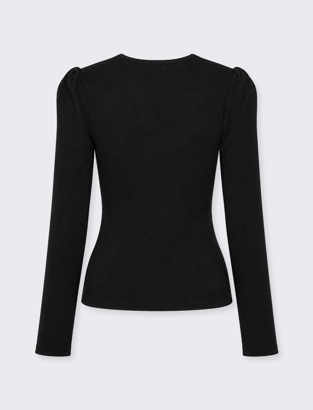 Maglia con rouches asimmetriche - Nero