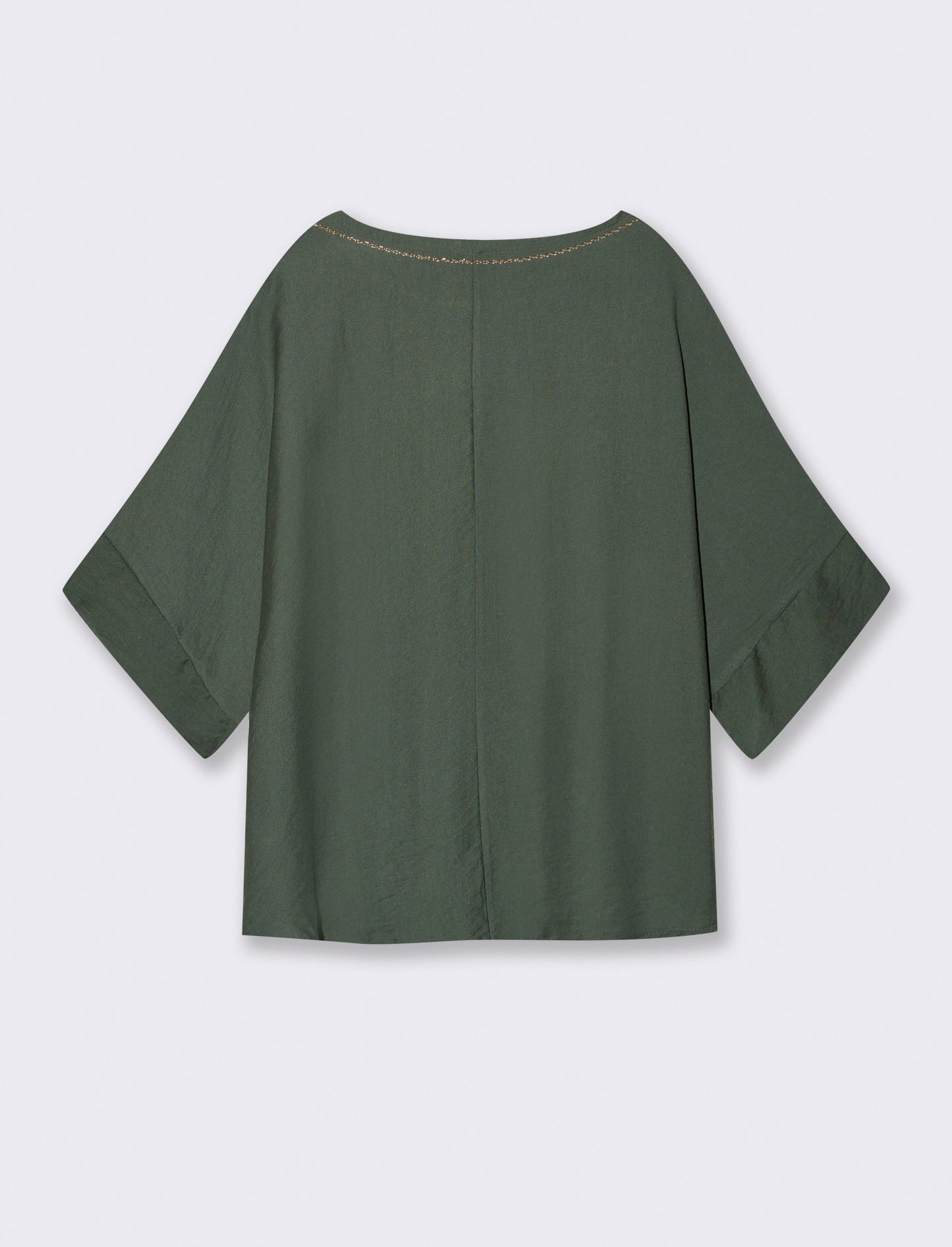 Casacca over con collana - Verde militare