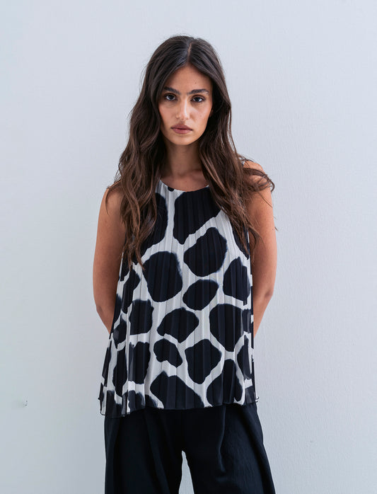 Top plisset stampato - Var 4