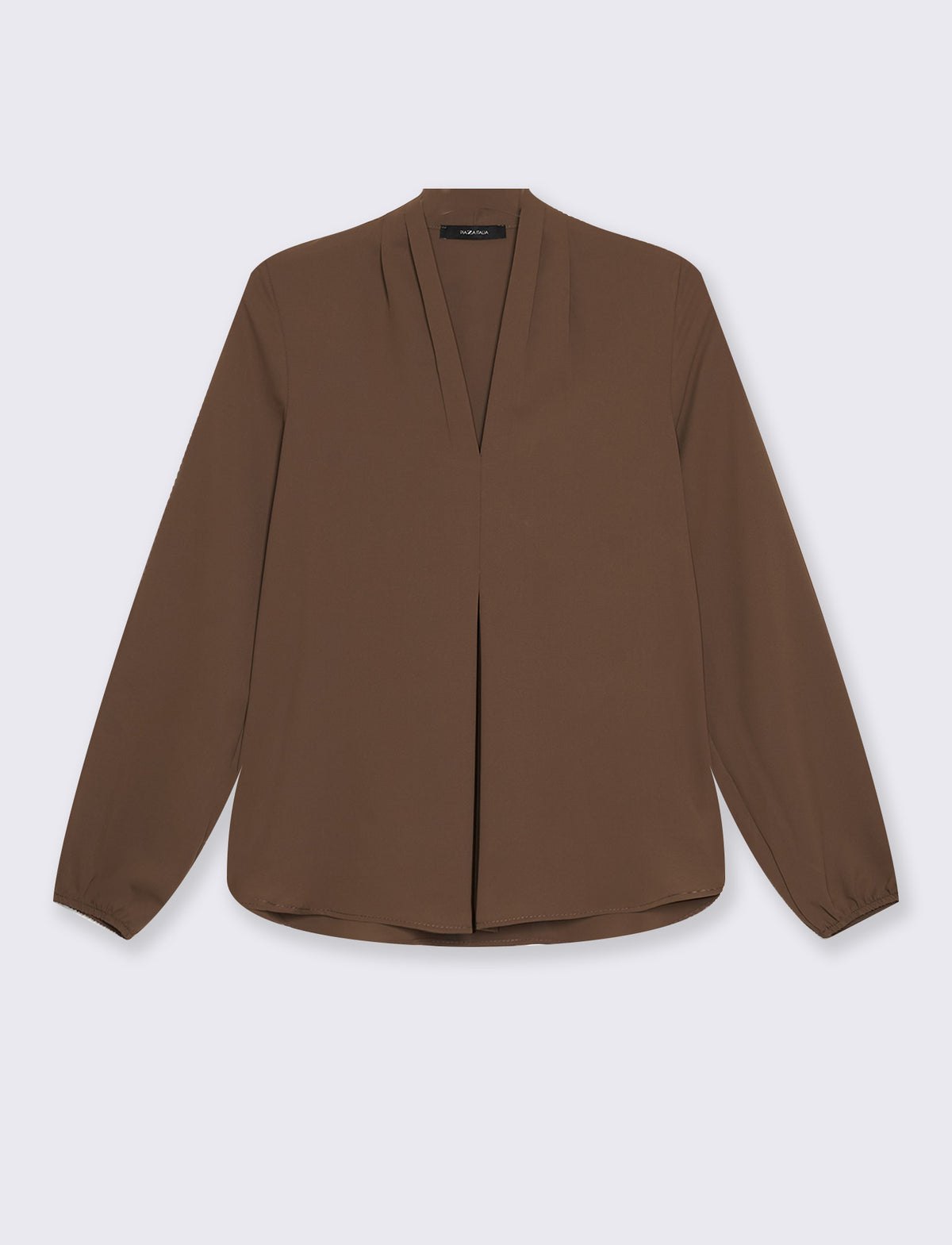 Casacca con scollo a V - Cacao