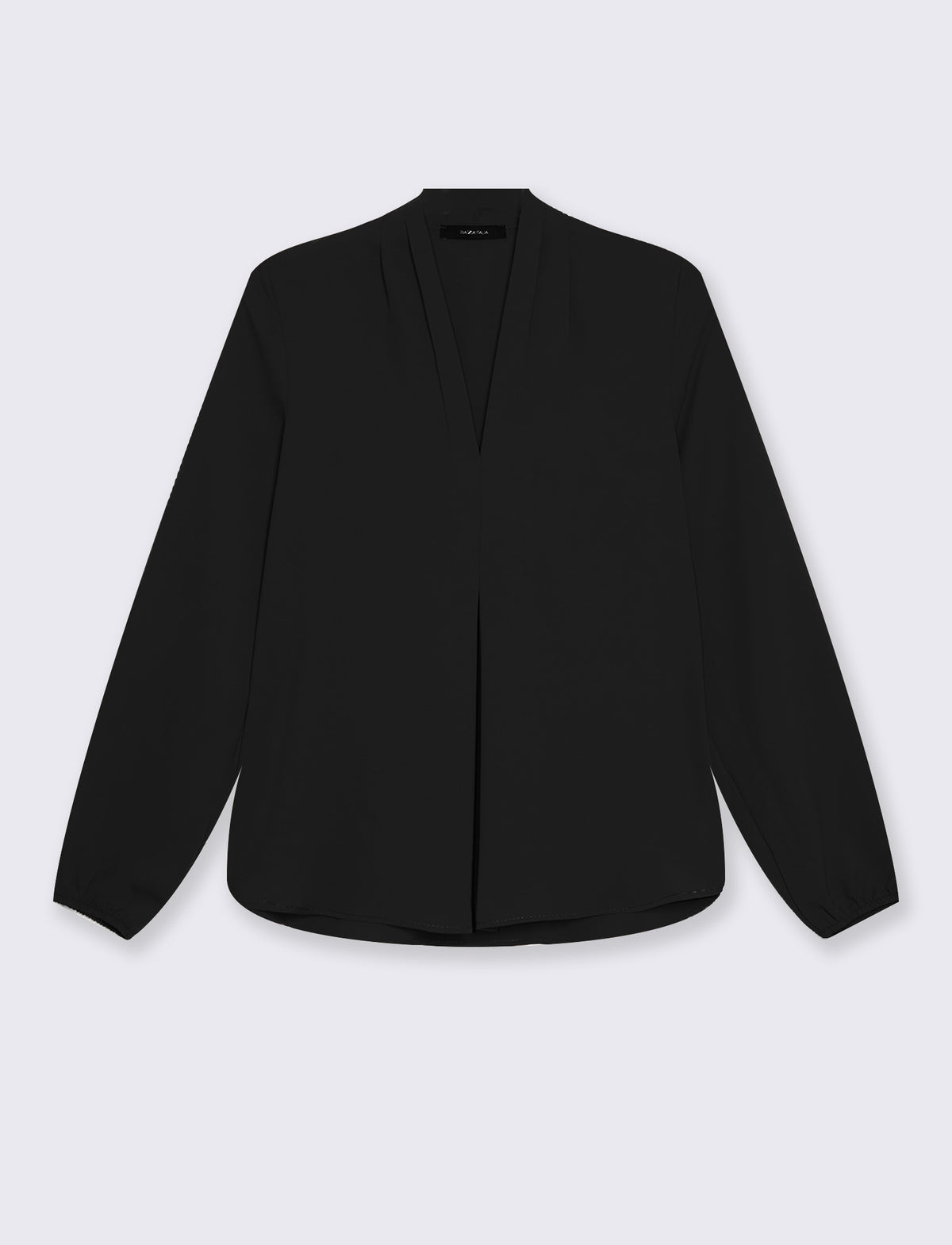 Blouse with V-neckline - Black