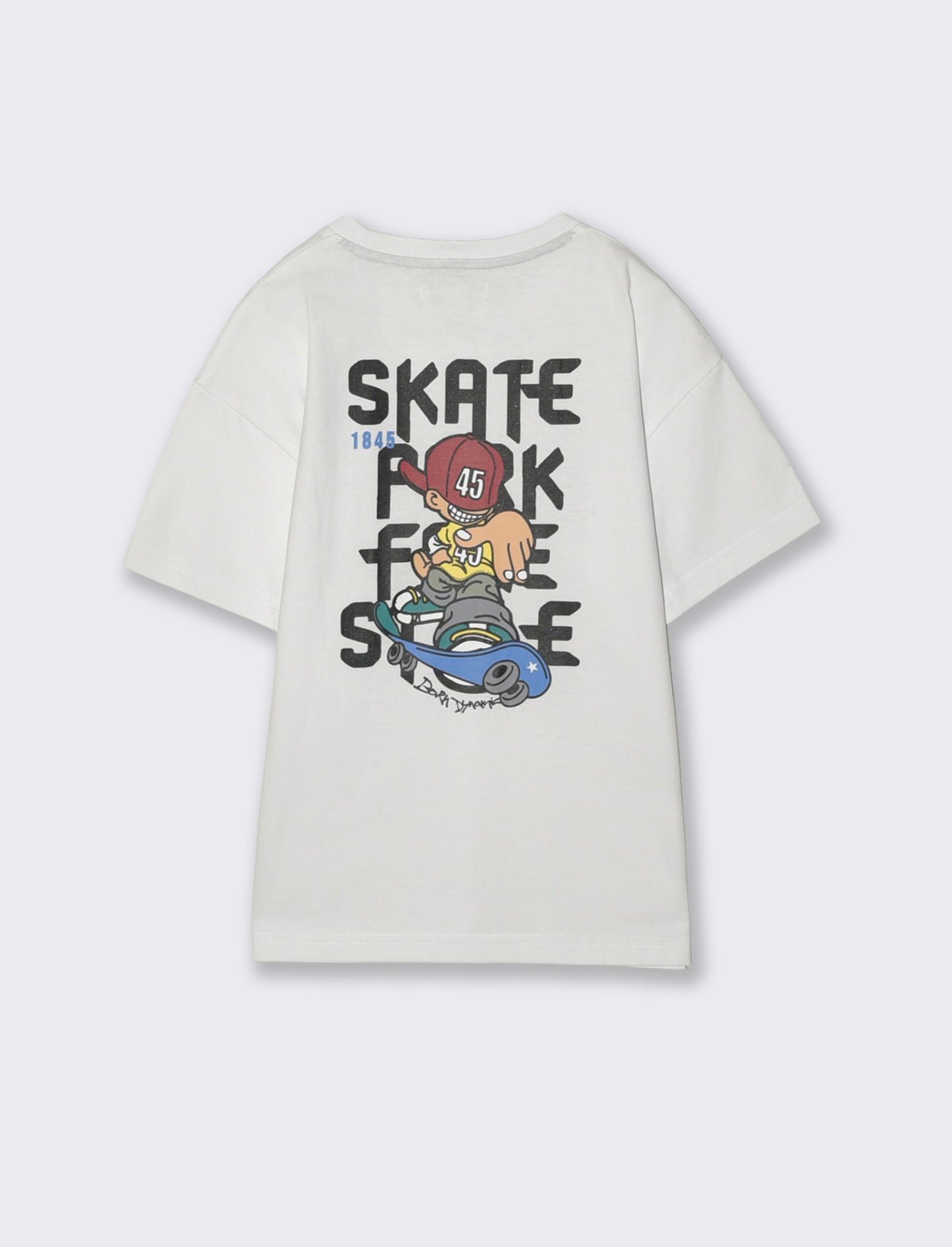 T-shirt Skatepark in cotone loose style - Bianco