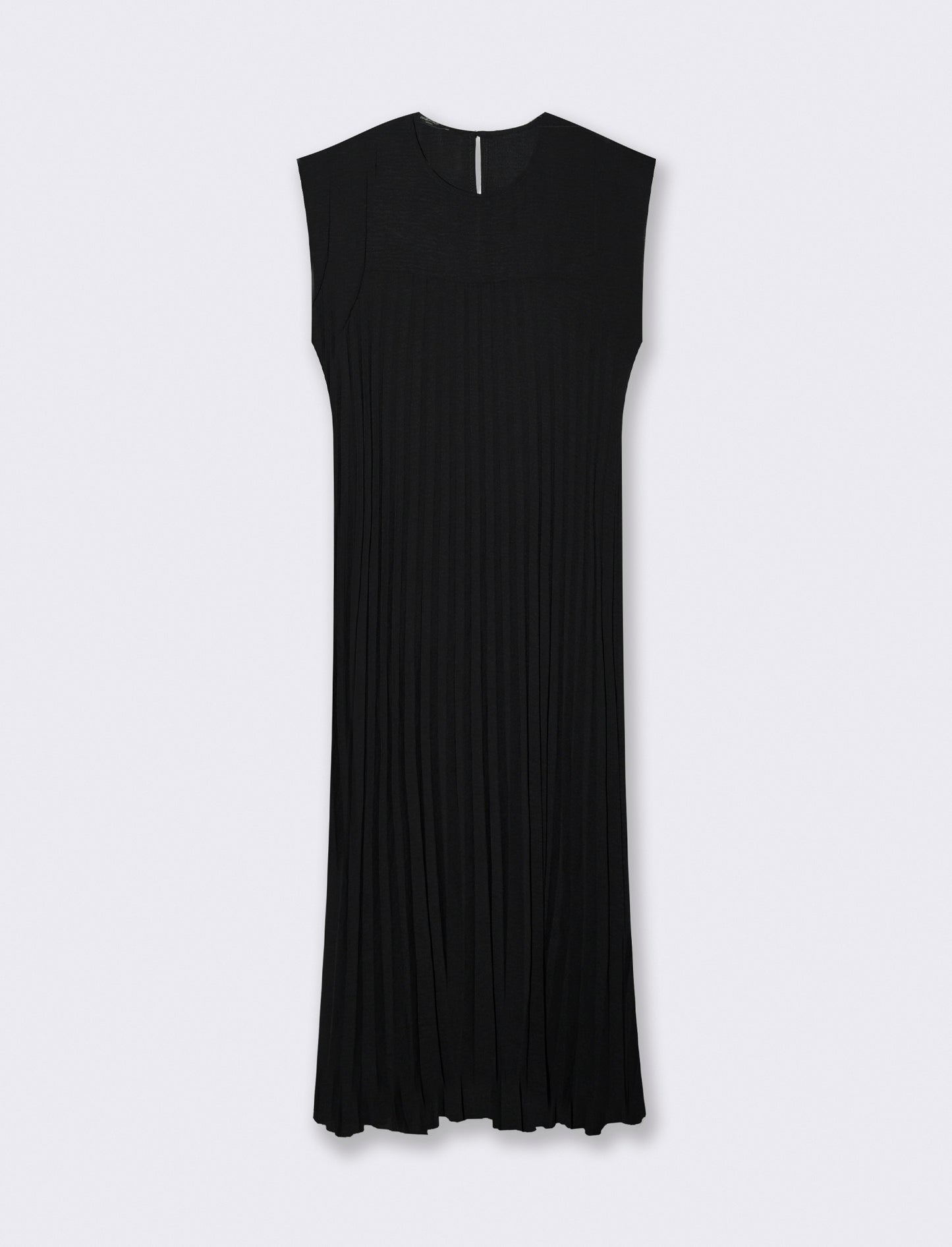 vestito lungo plisset giro manica - Nero