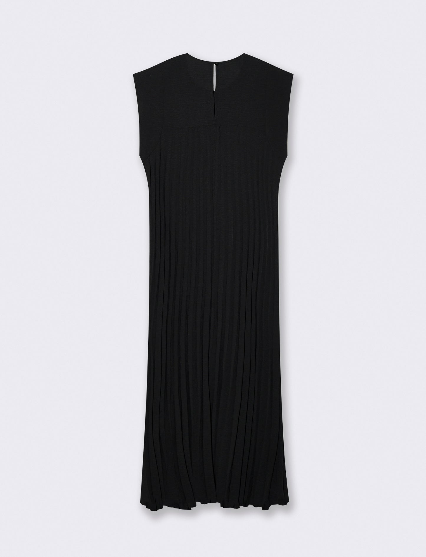 vestito lungo plisset giro manica - Nero