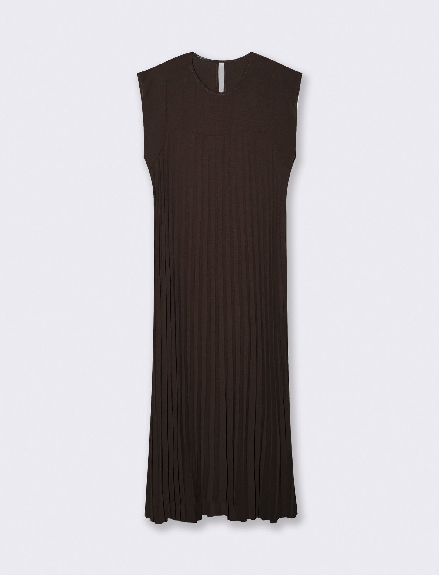 vestito lungo plisset giro manica - Moro