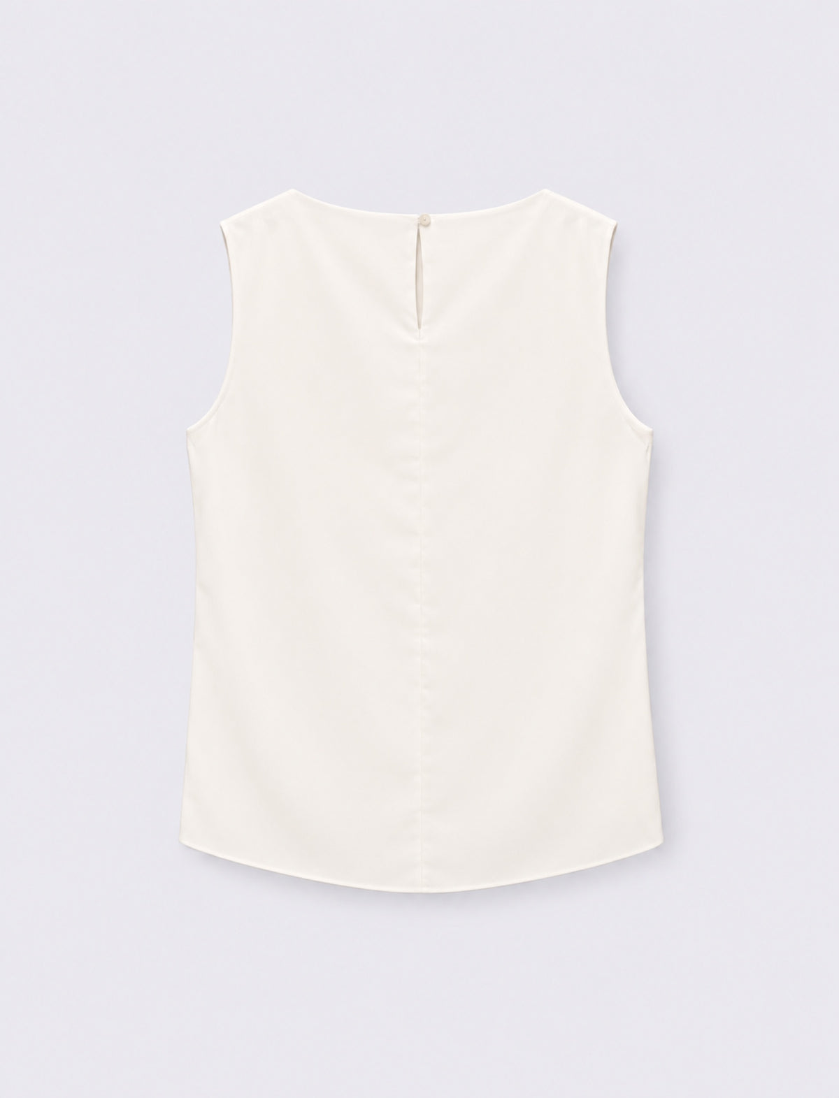Top smanicato con scollo sciallato - Bianco panna