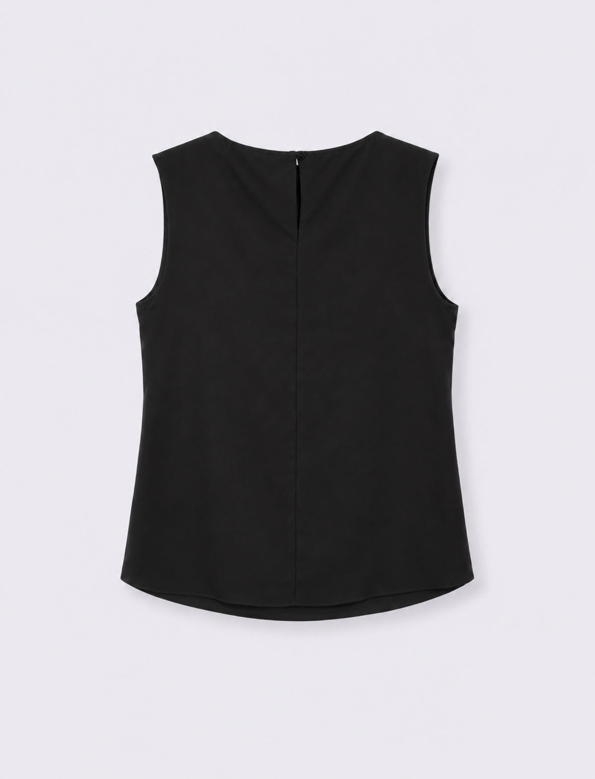 Top smanicato con scollo sciallato - Nero