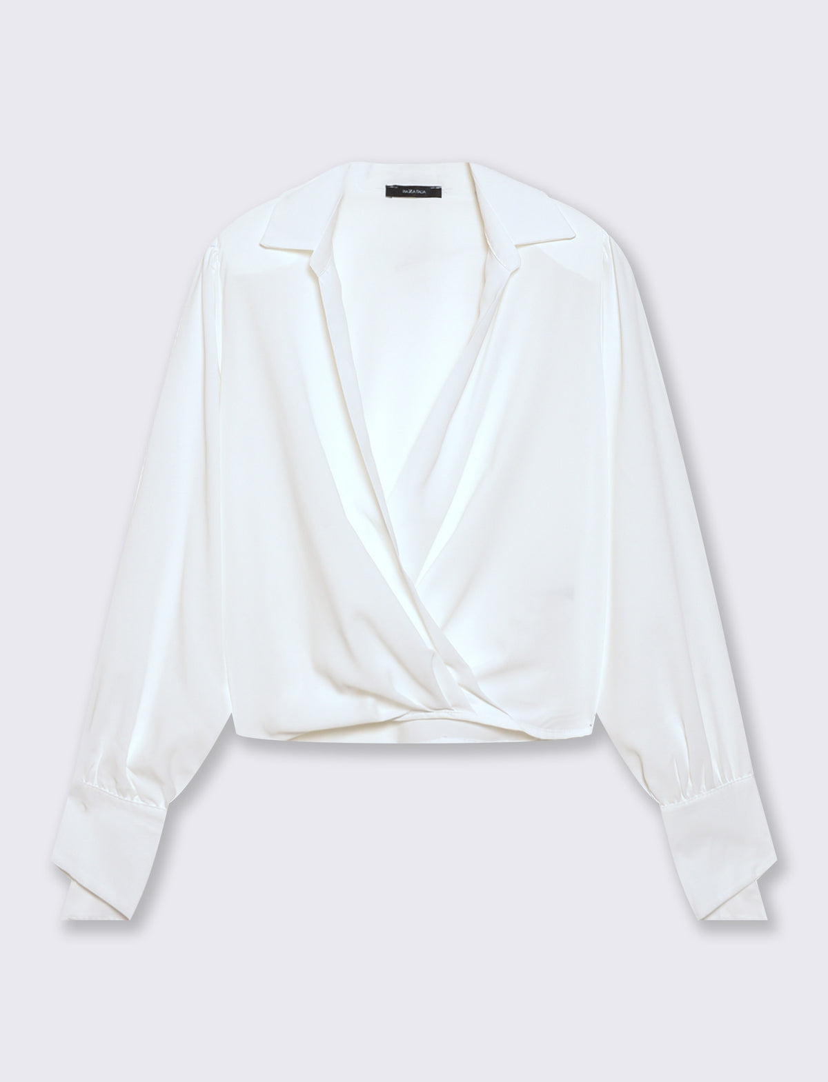 Casacca a incrocio asimmetrica - Bianco panna