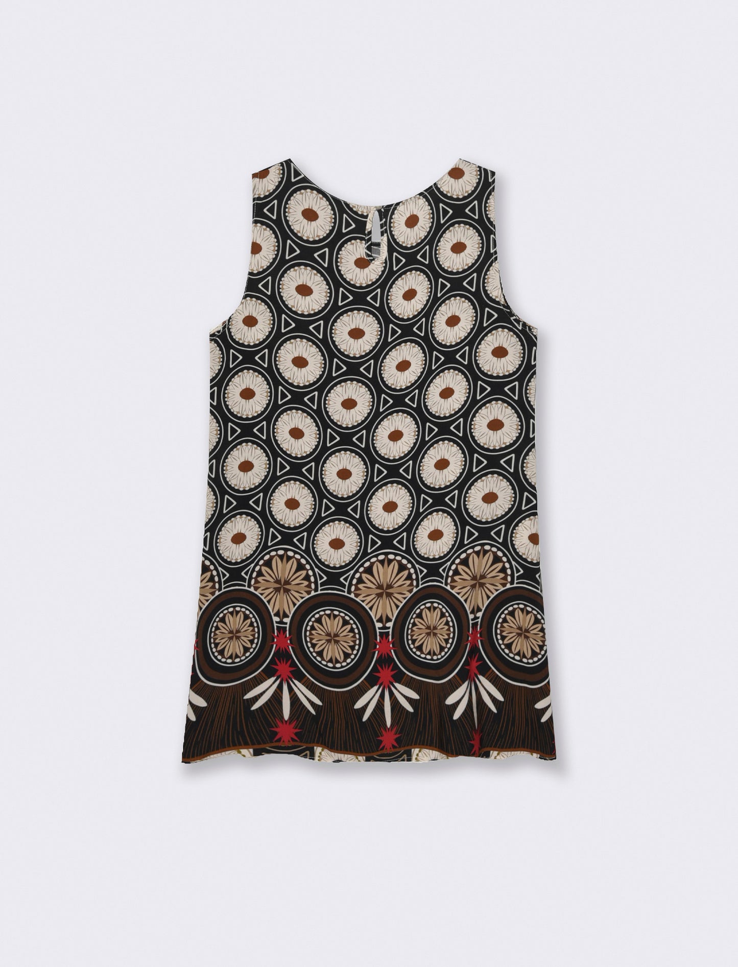 vestito in viscosa stampato - Nero