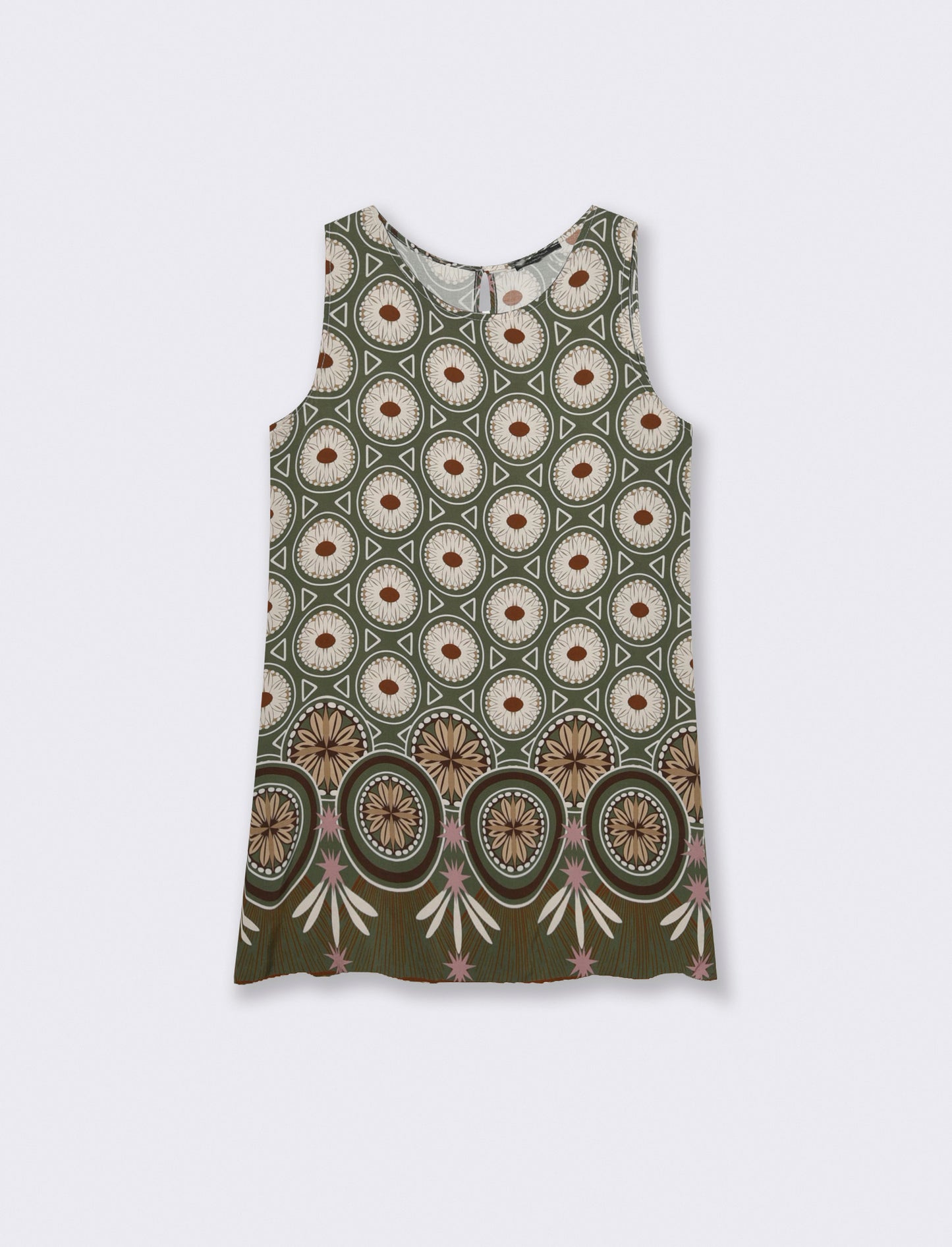 vestito in viscosa stampato - Verde