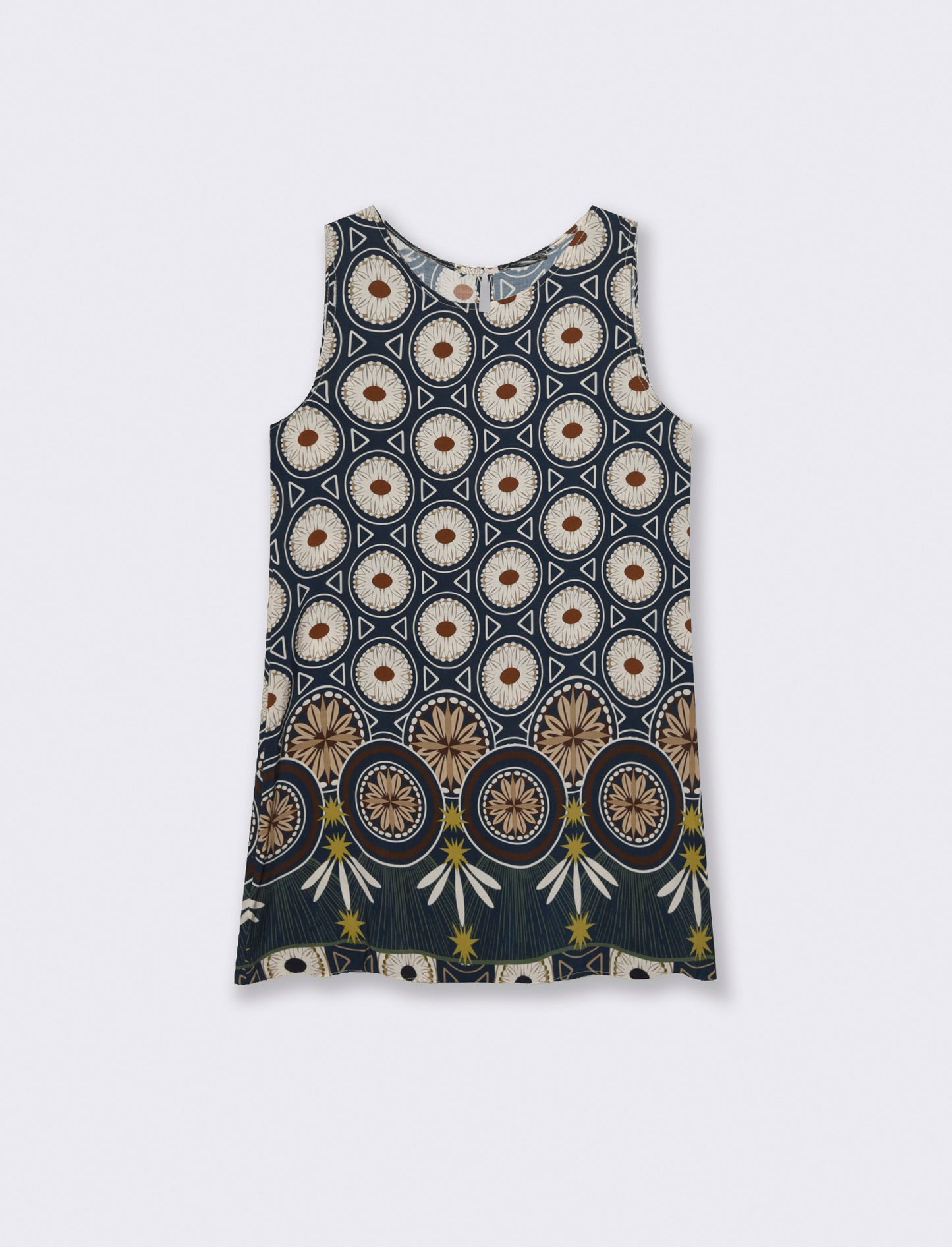 vestito in viscosa stampato - Blu