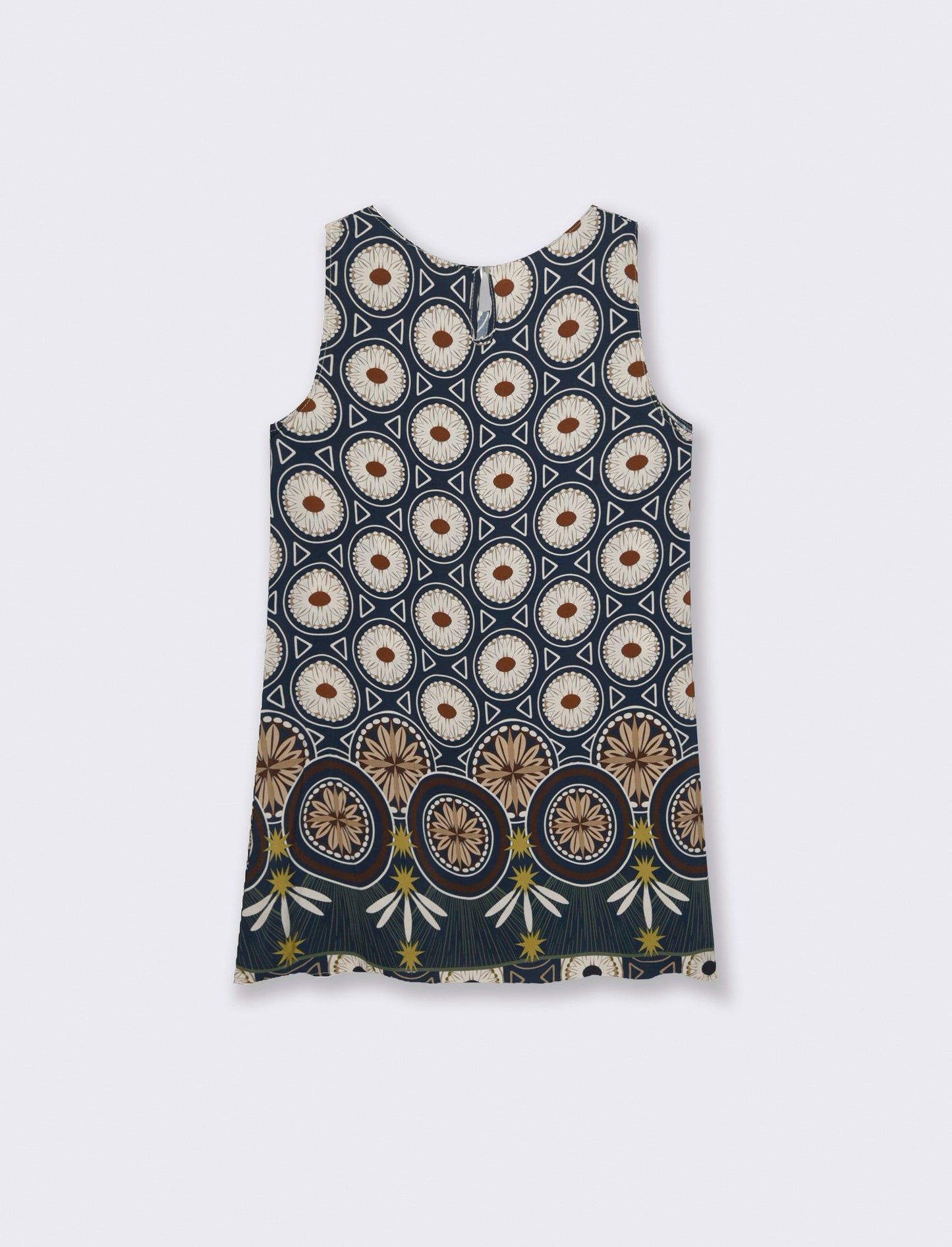 vestito in viscosa stampato - Blu