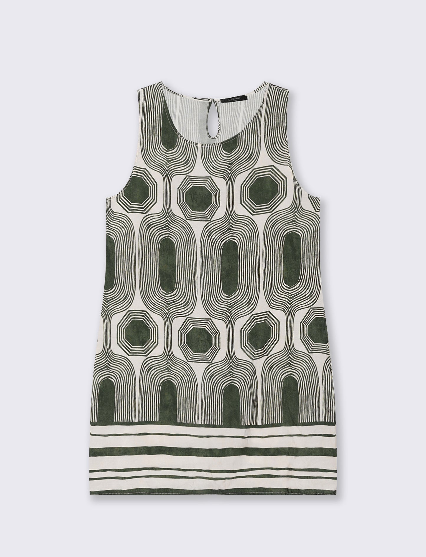 vestito in viscosa stampato - Verde