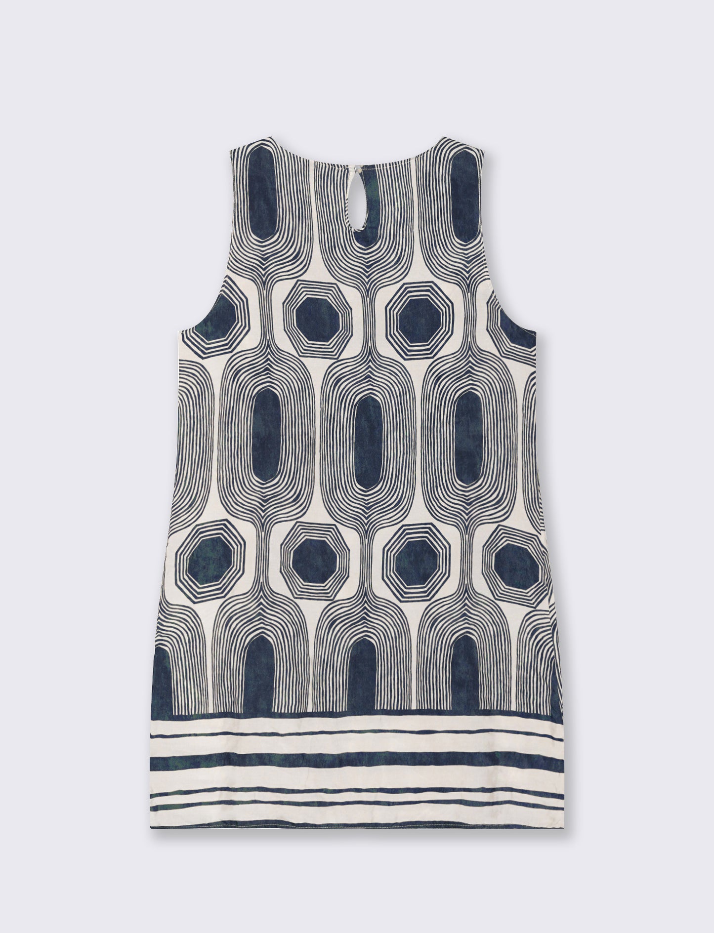 vestito in viscosa stampato - Blu