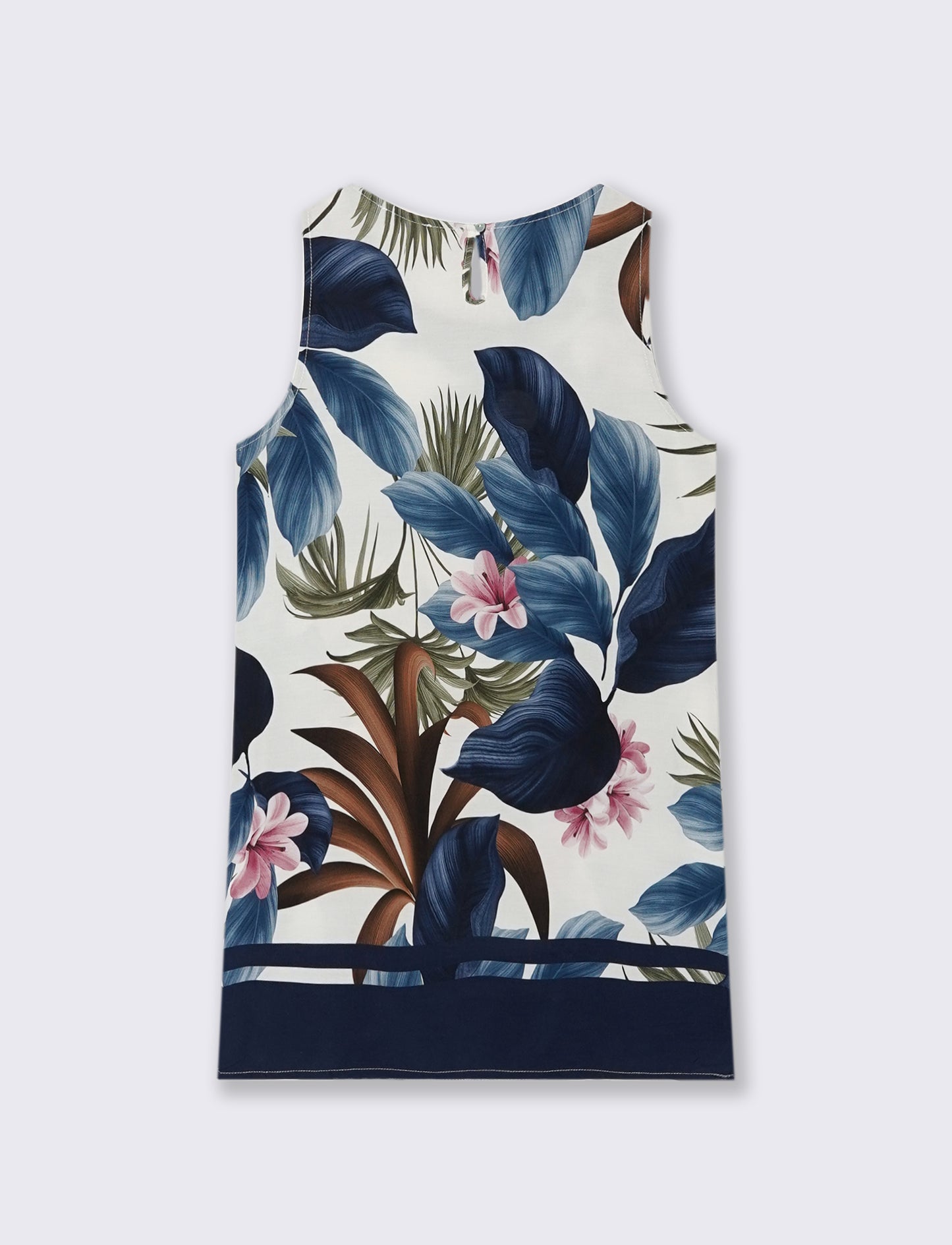 Vestito in viscosa stampato - Blu