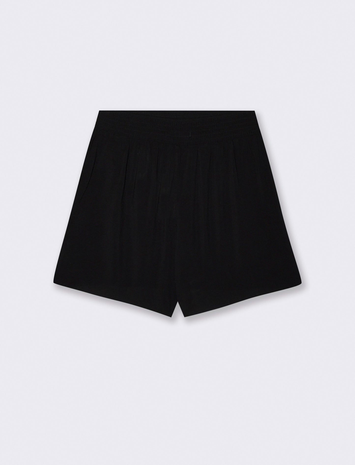 Elevate your summer wardrobe with these stylish women's shorts featuring an elastic waistband for ul - Black