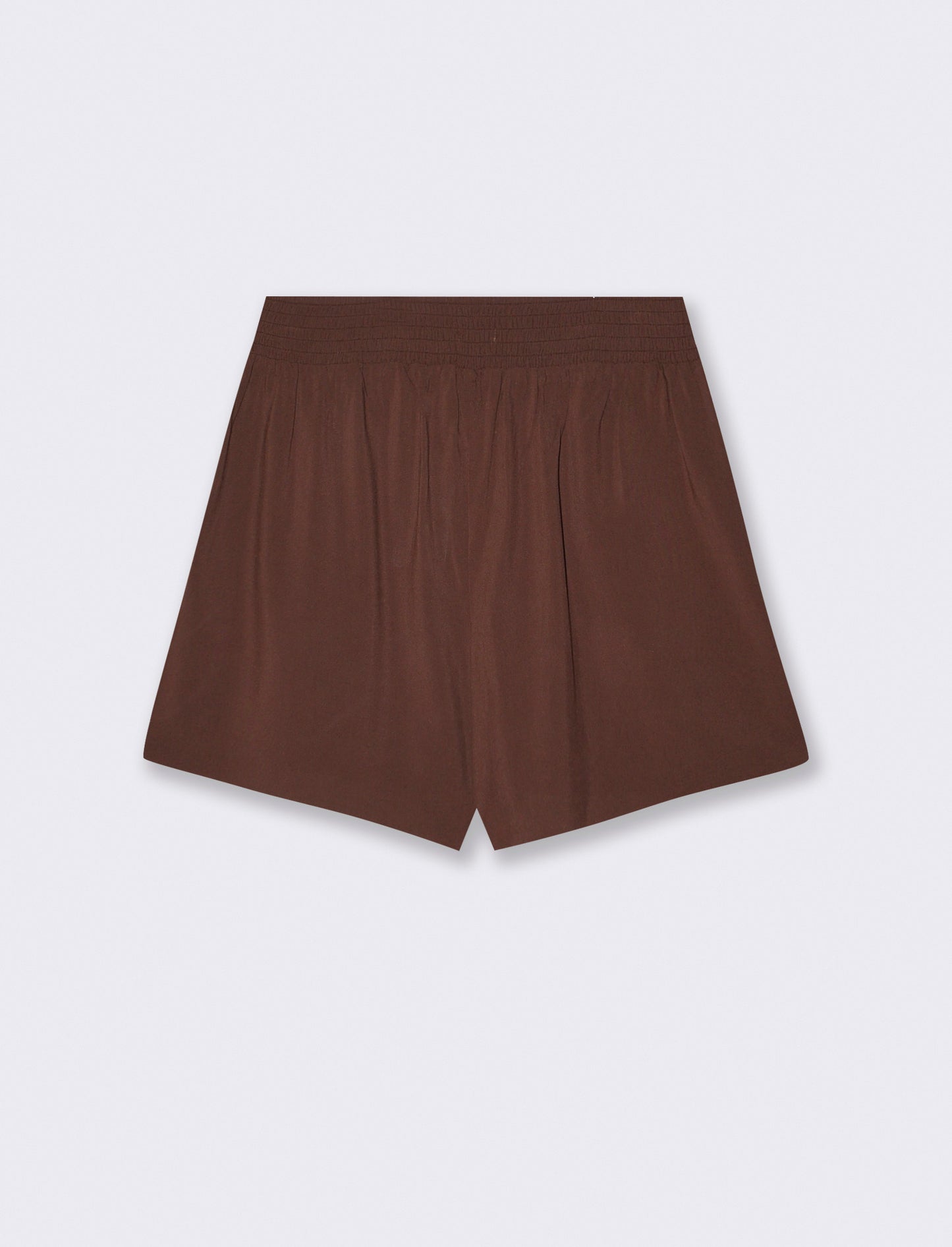 Elevate your summer wardrobe with these stylish women's shorts featuring an elastic waistband for ul - Brown