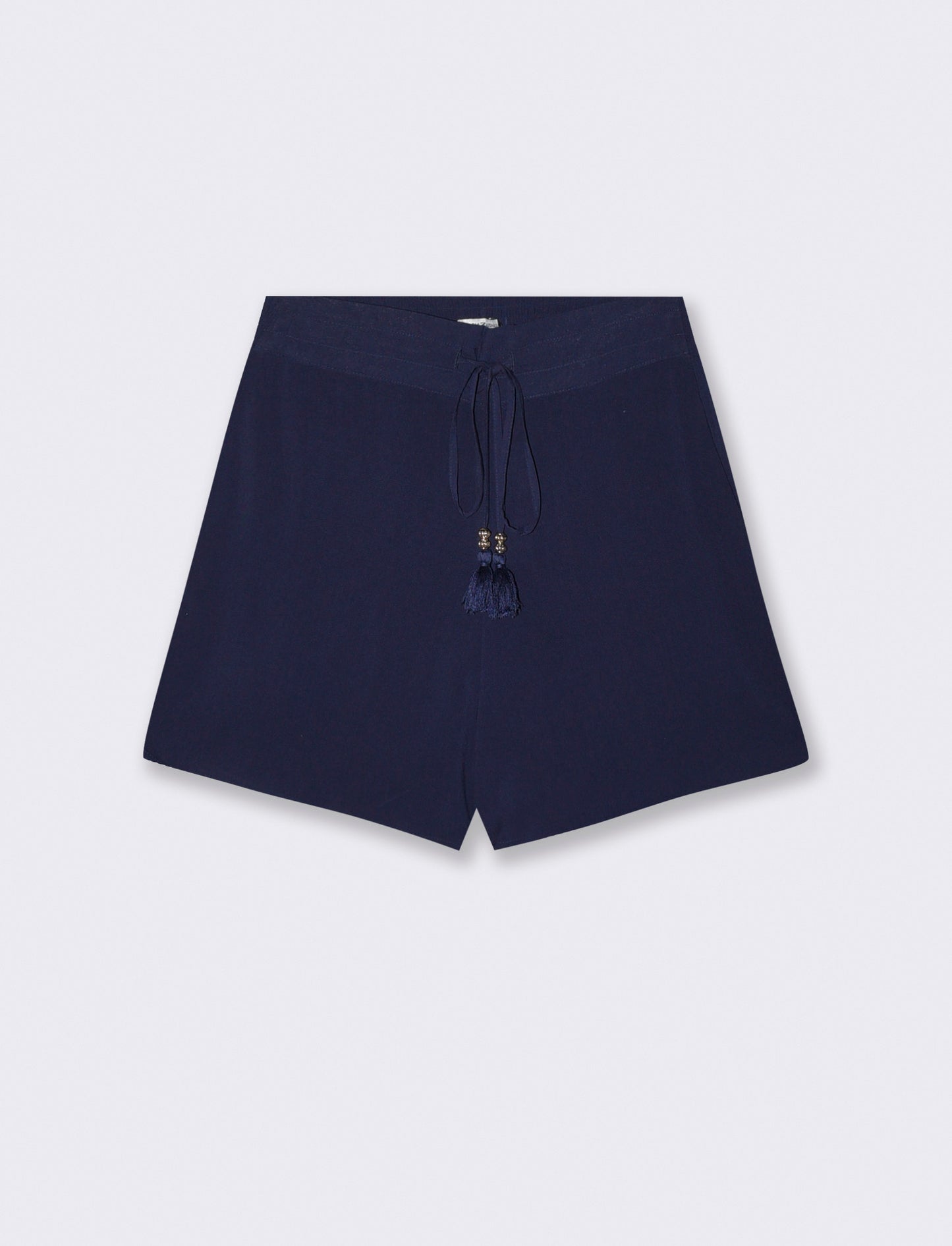 Elevate your summer wardrobe with these stylish women's shorts featuring an elastic waistband for ul - Blue