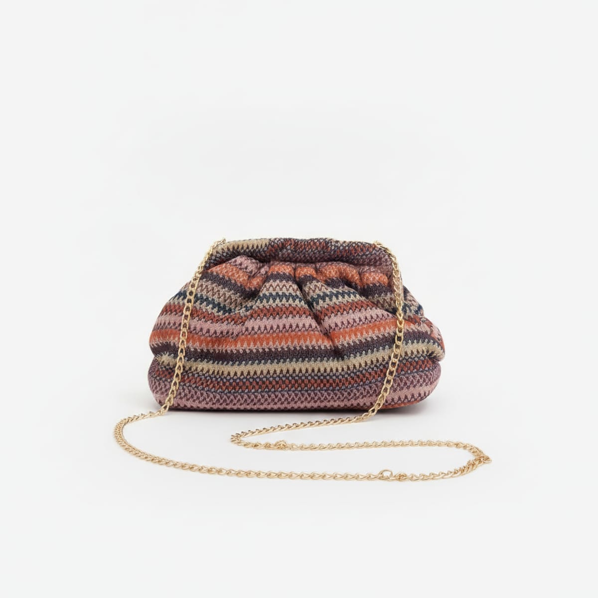 Pochette donna fantasia morbida con tracolla - Viola