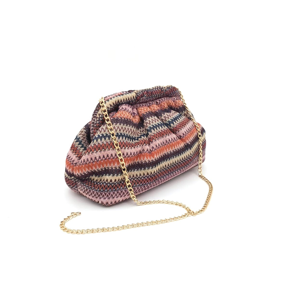 Pochette donna fantasia morbida con tracolla - Viola
