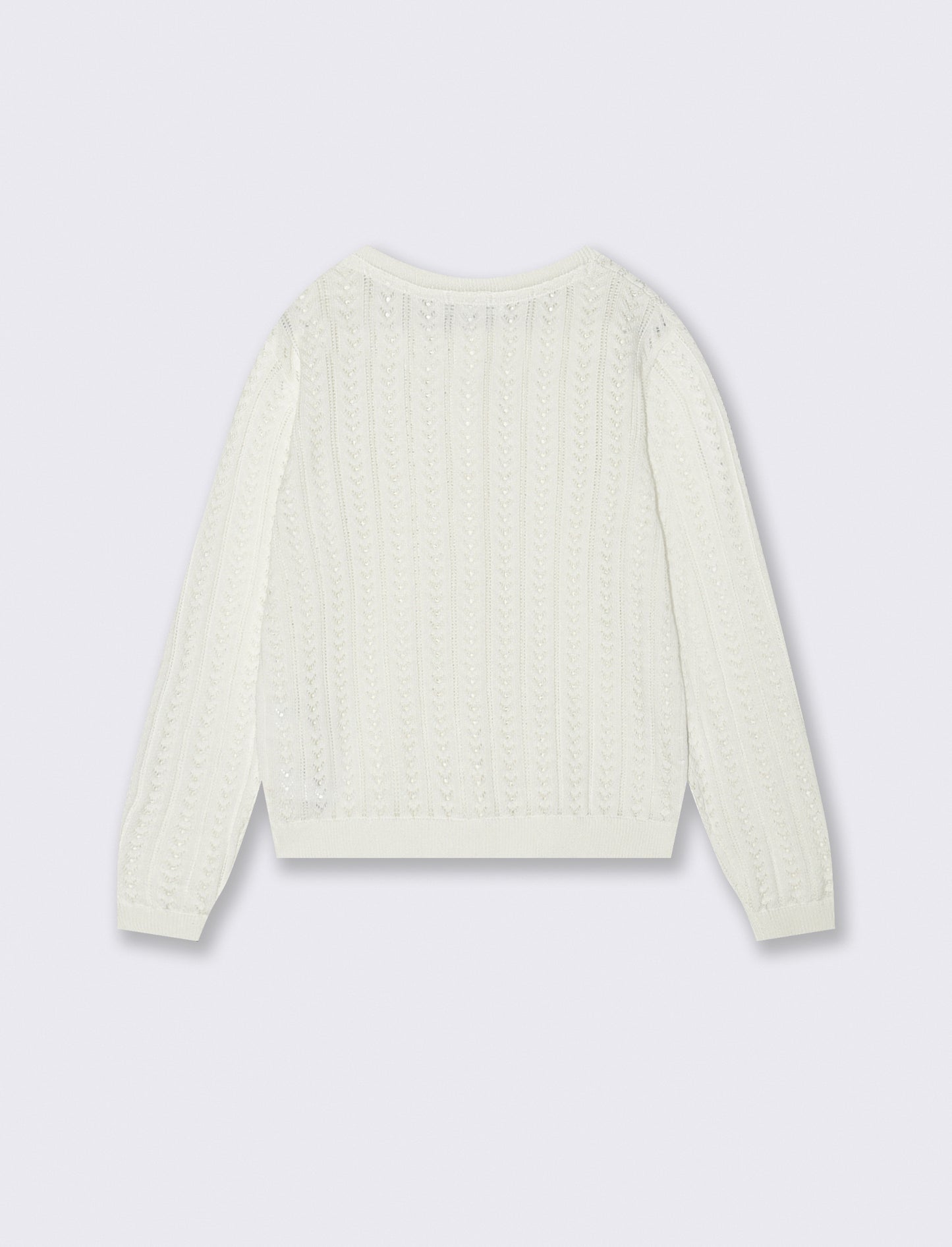 Cotton openwork cardigan for girl - White