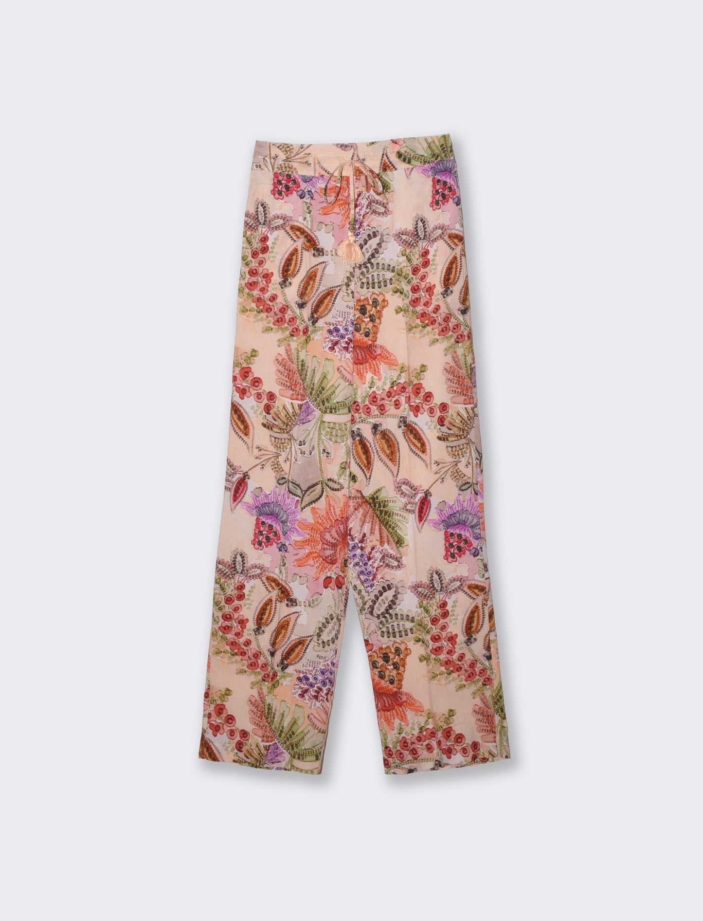 Introducing our versatile women's pants featuring a comfortable elastic waistband and a practical dr - 