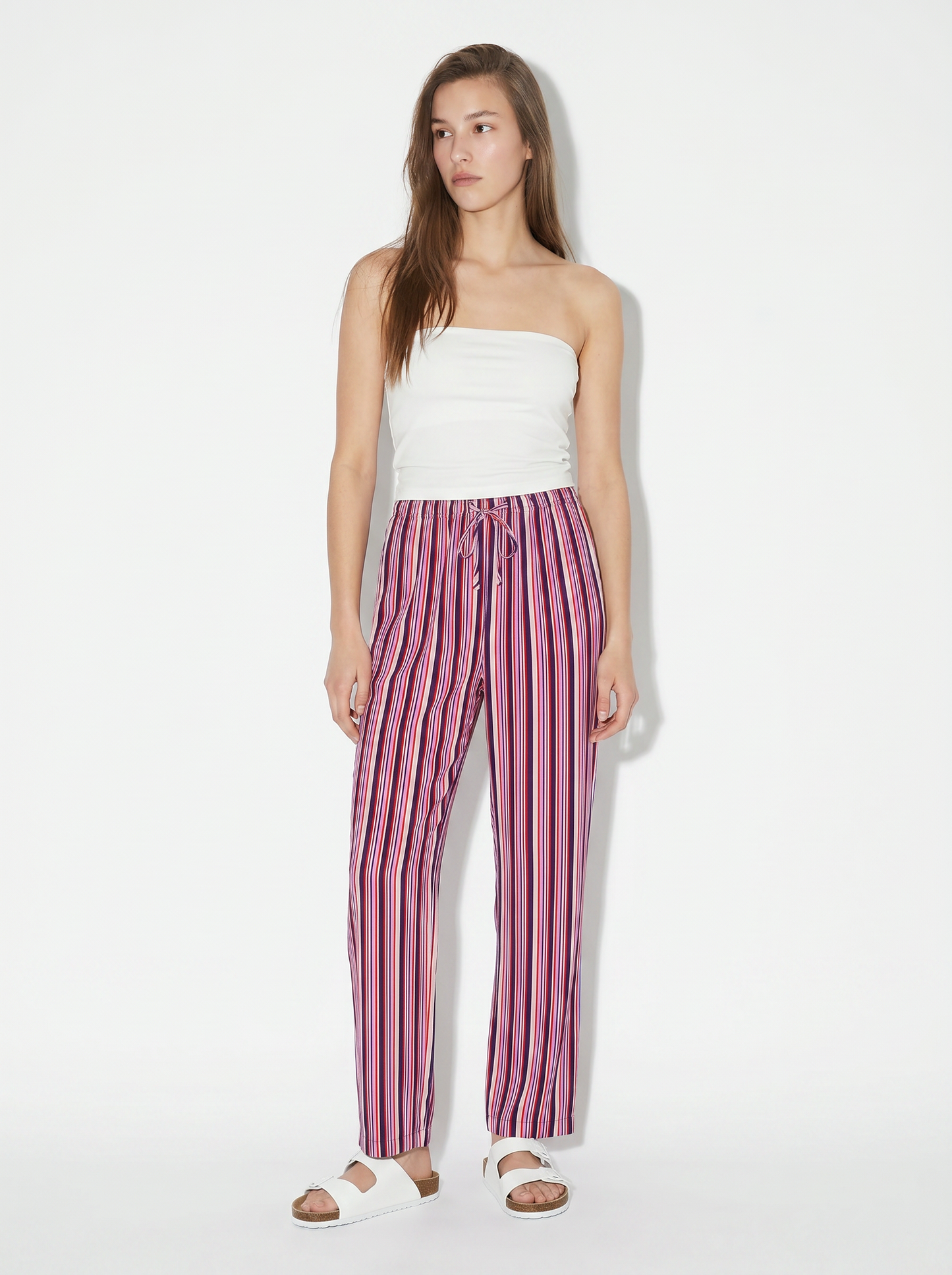 Pantalone lungo stampato in tessuto leggero - var 1