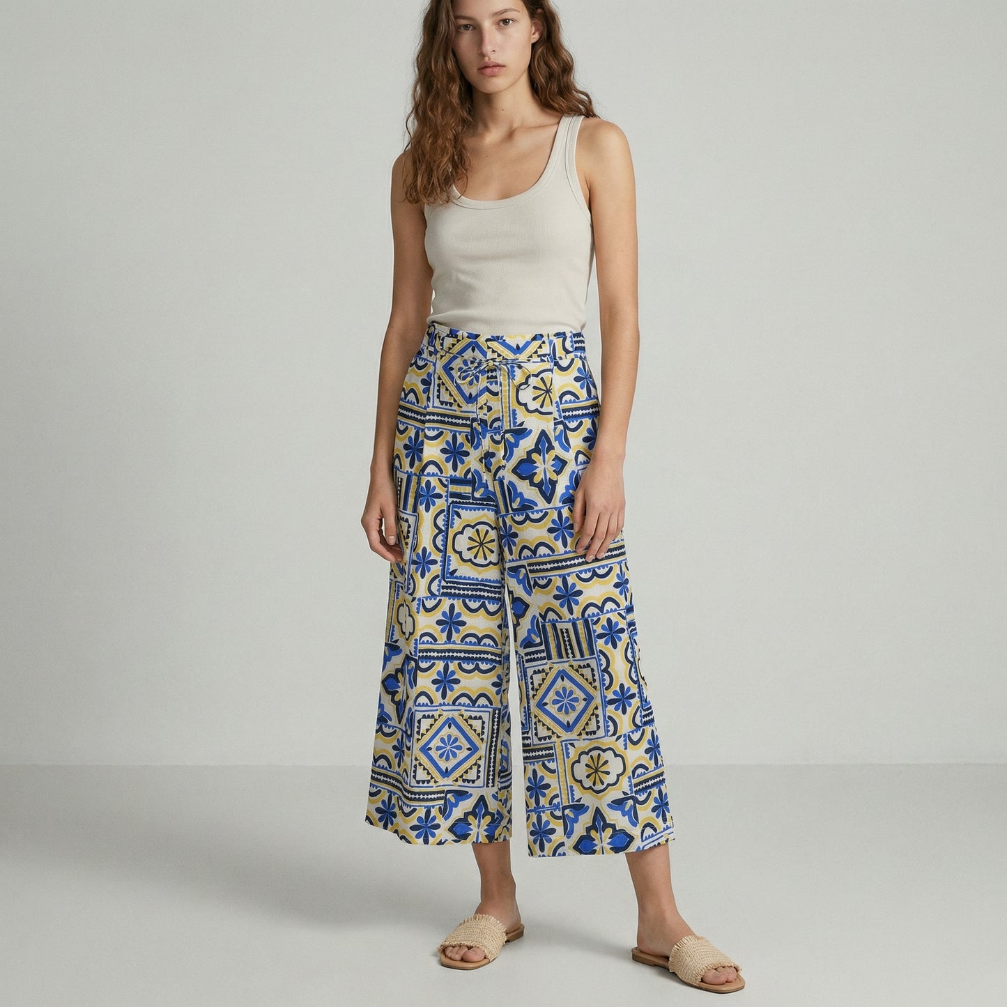 Pantalone Coulotte Stampato con Coulisse - var 2