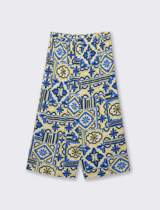 Pantalone Coulotte Stampato con Coulisse - var 2