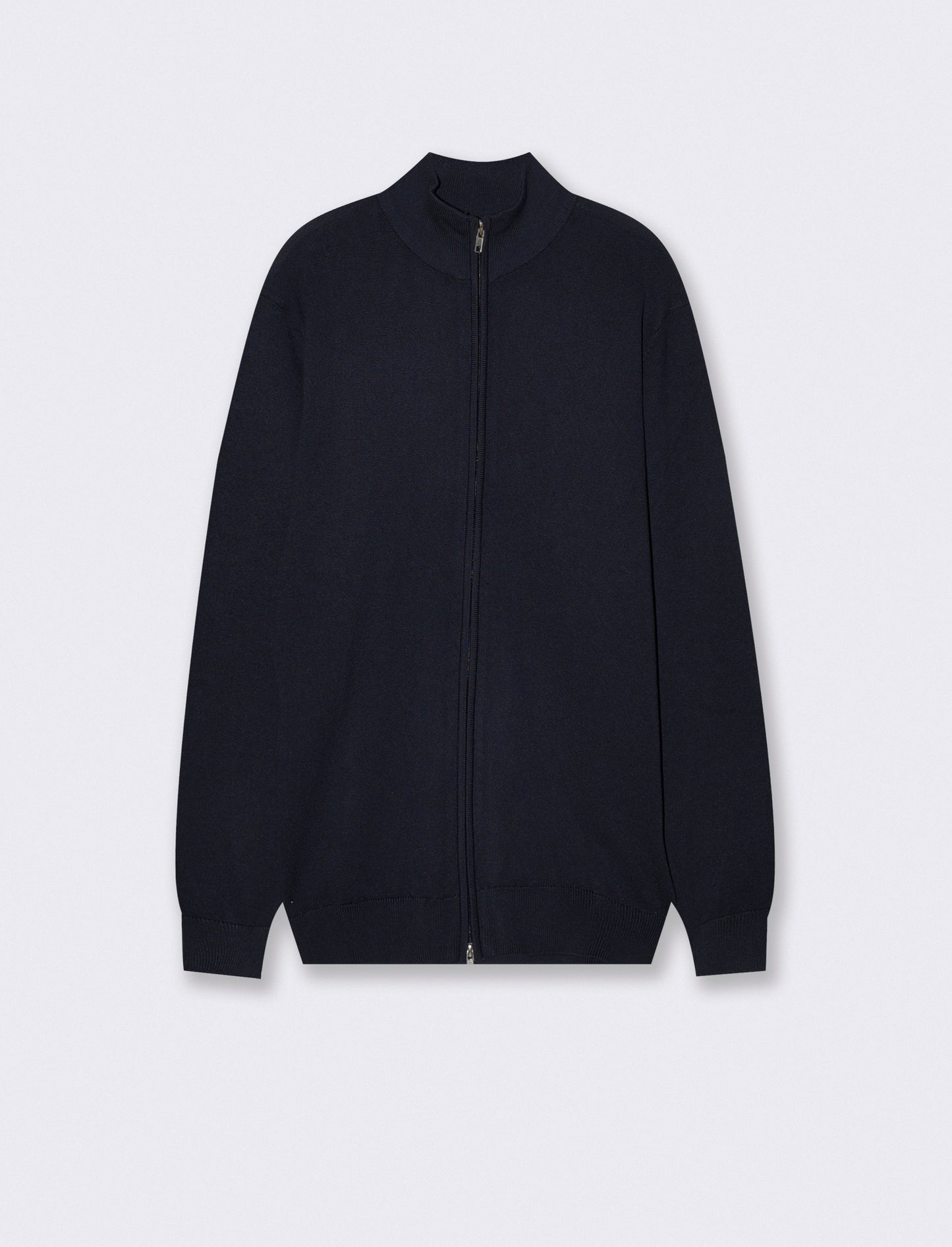 Maglia Cardigan Lupetto in Filato Comfort - Blu