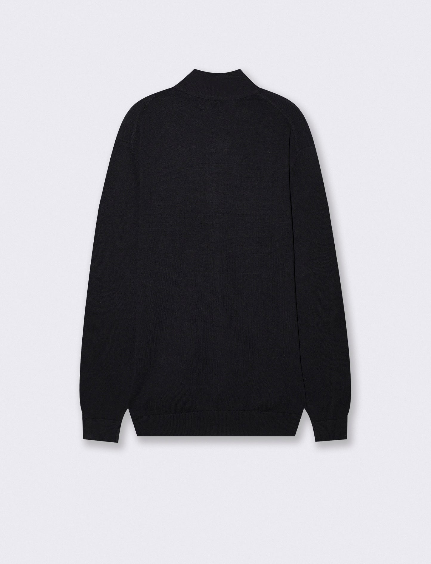 Maglia Cardigan Lupetto in Filato Comfort - Nero