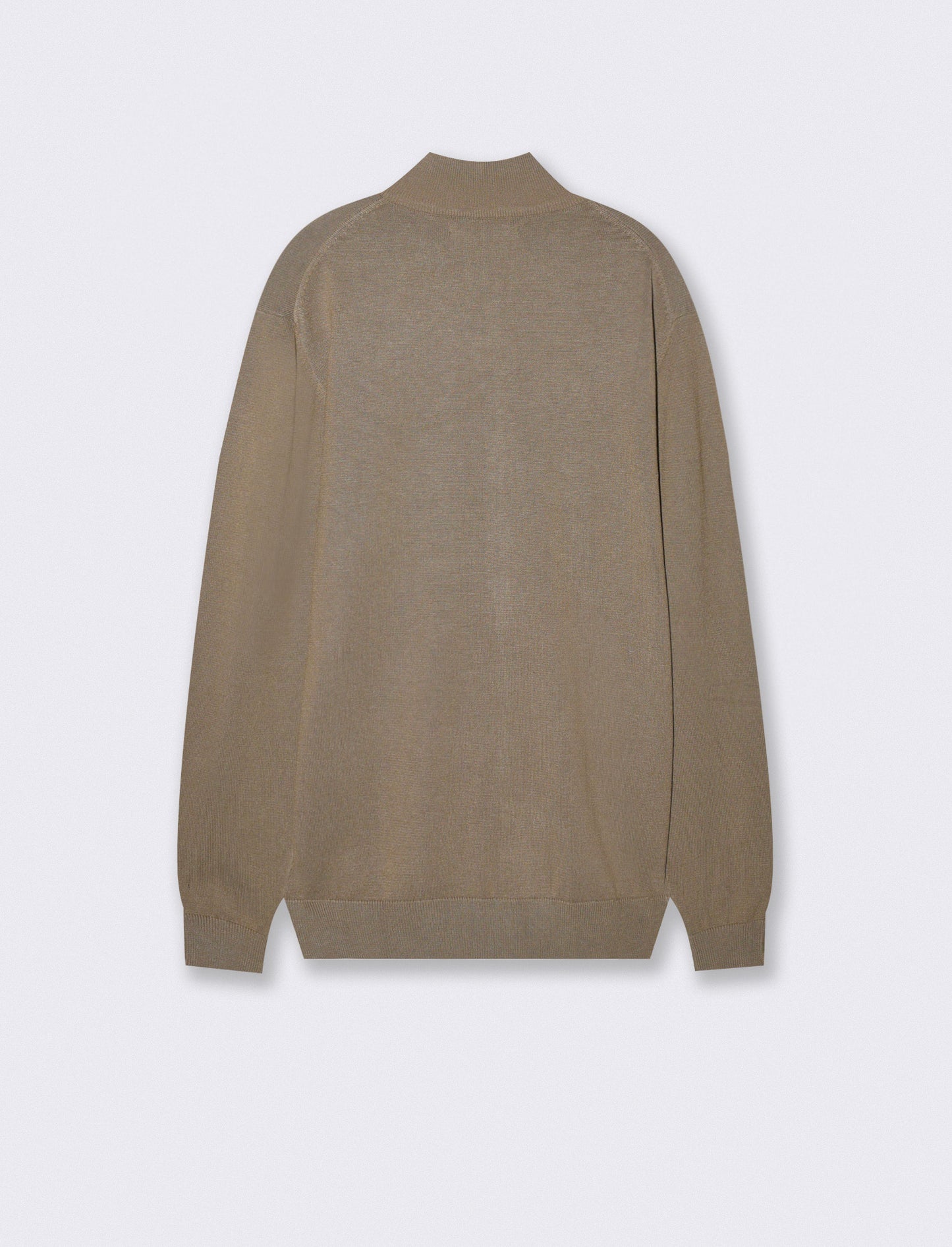 Maglia Cardigan Lupetto in Filato Comfort - Verde kaki