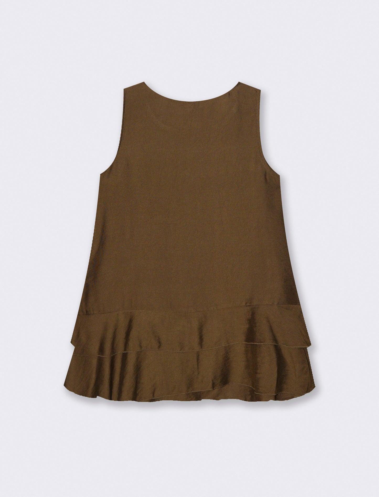 Top con balza e collana - Moro