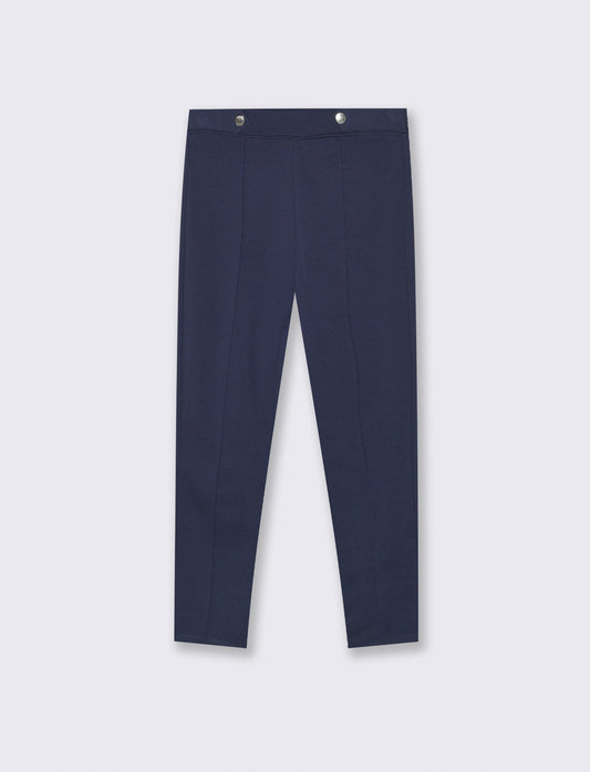 Leggings in punto milano per bambine - Blu