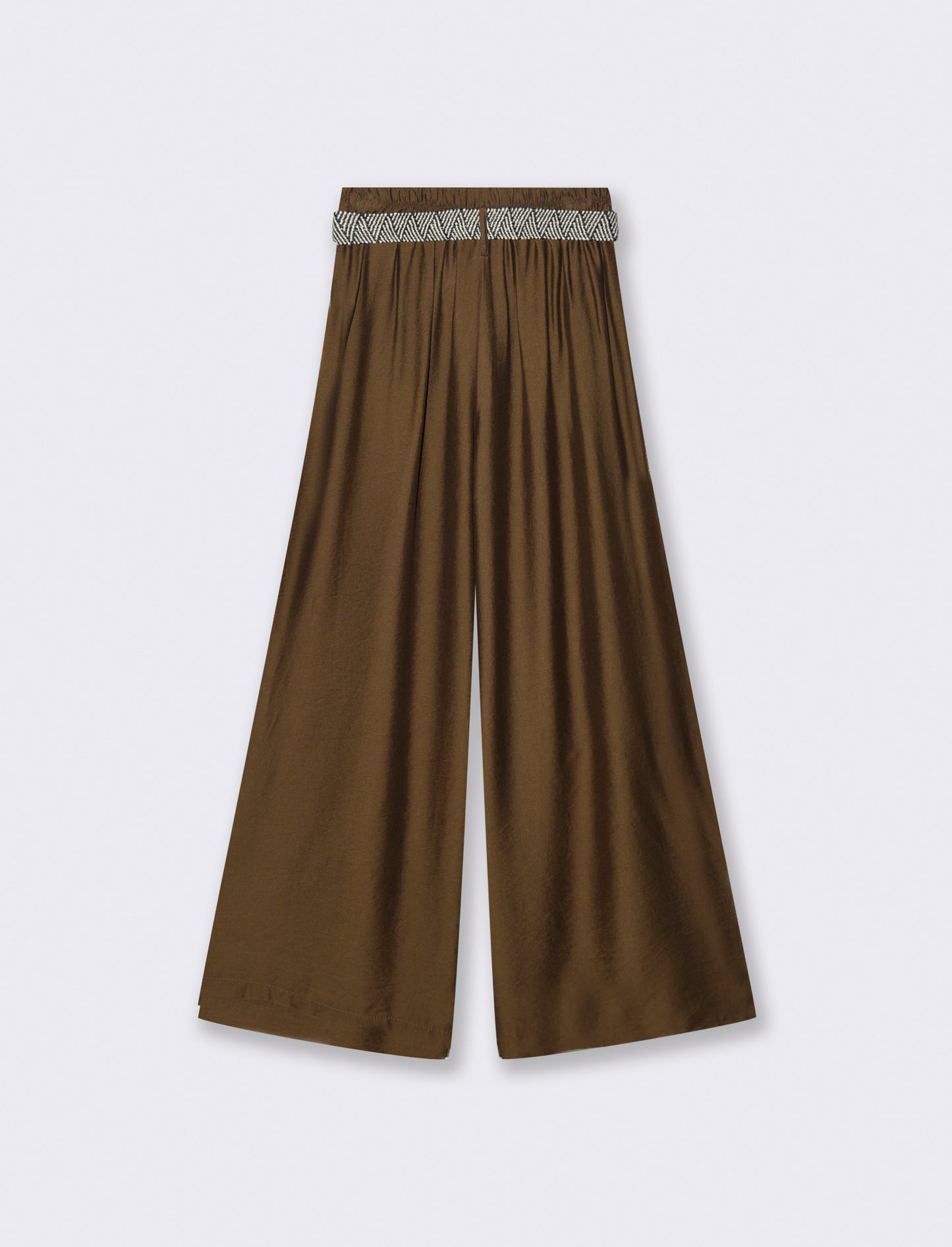 Pantalone a palazzo con cintura - Moro