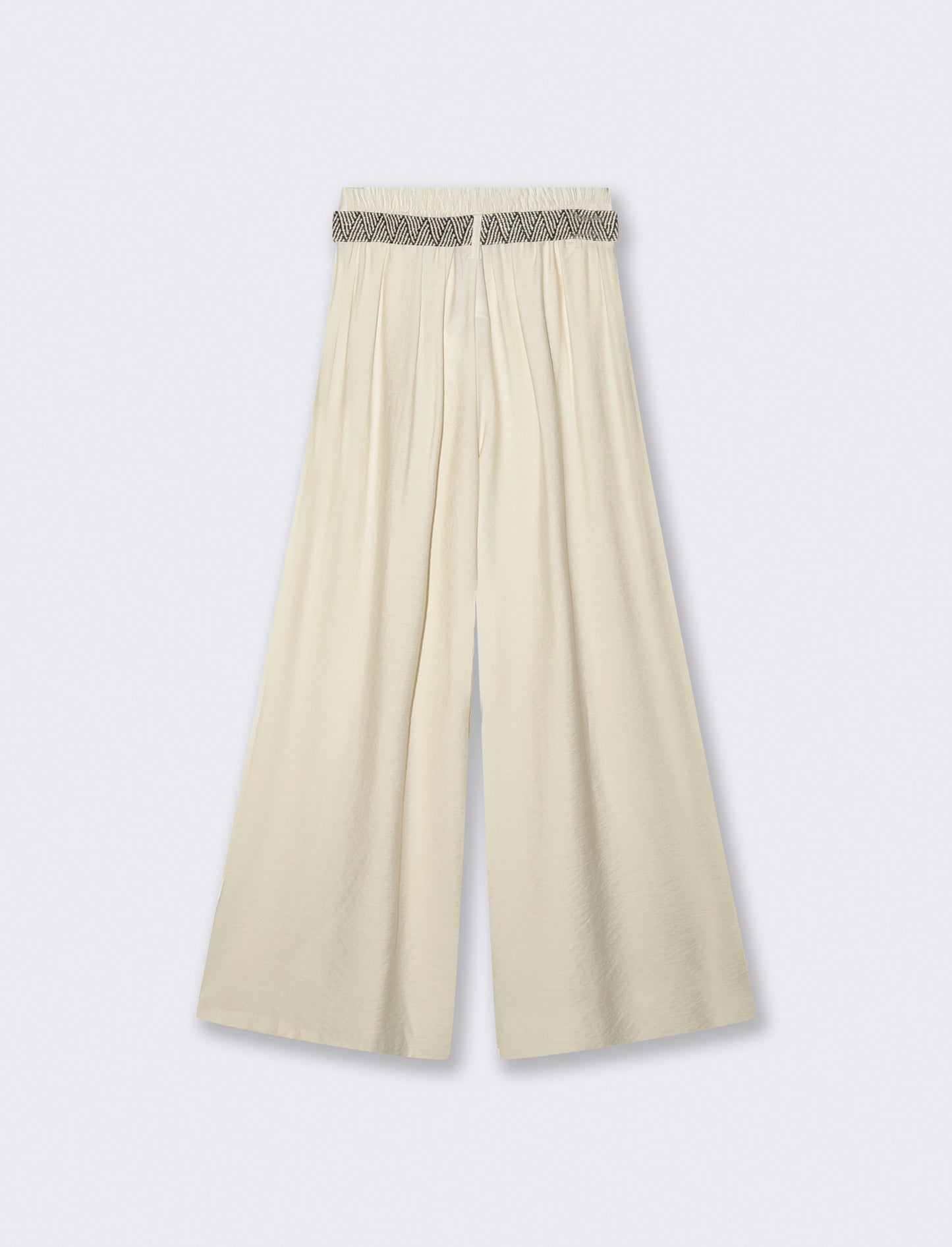 Pantalone a palazzo con cintura - Sabbia