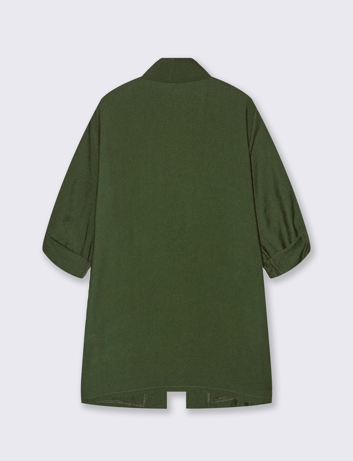 Giacca aperta con bottoni sulla manica - Verde militare
