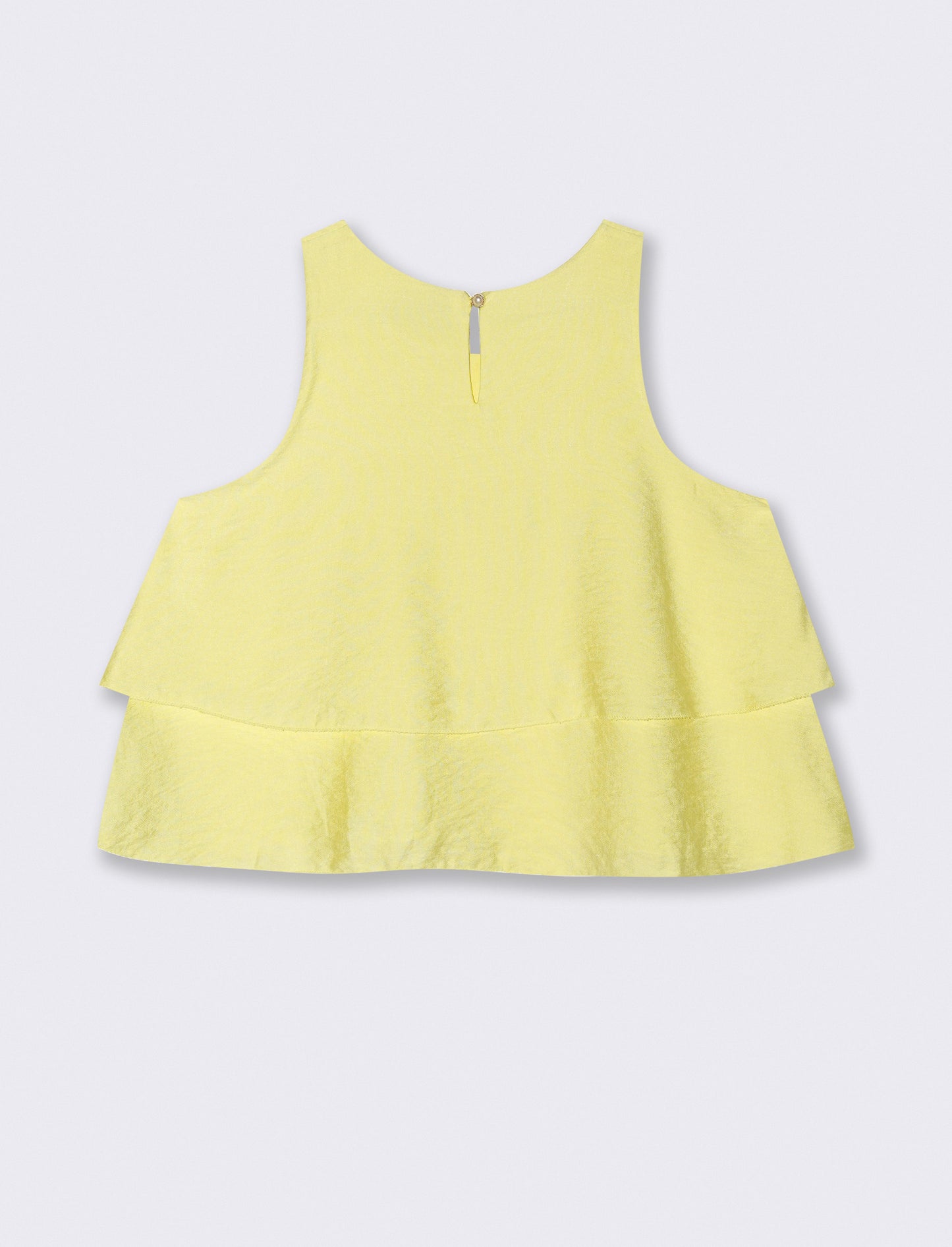 Top con balza al fondo - Giallo