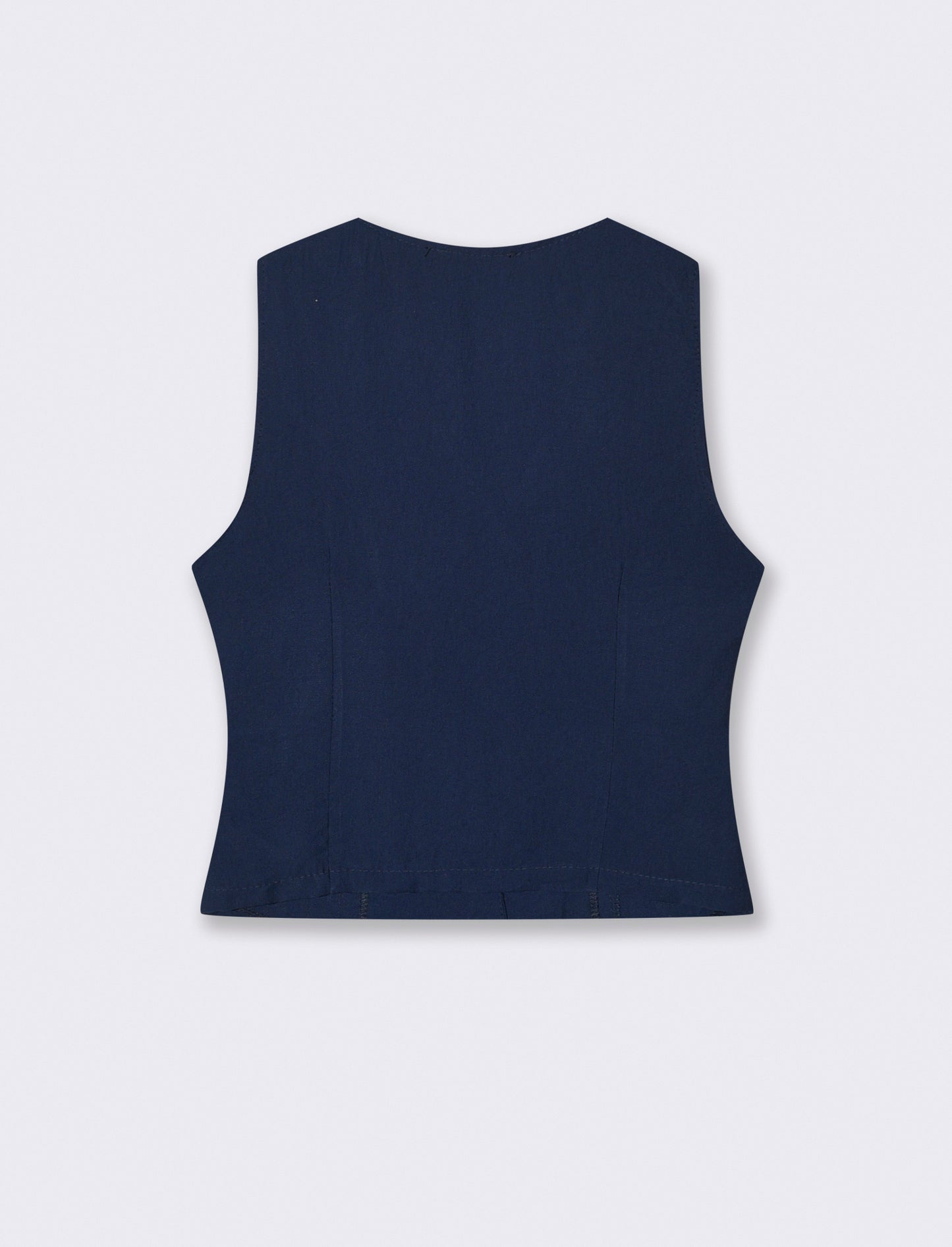 Gilet con bottoni in viscosa - Blu
