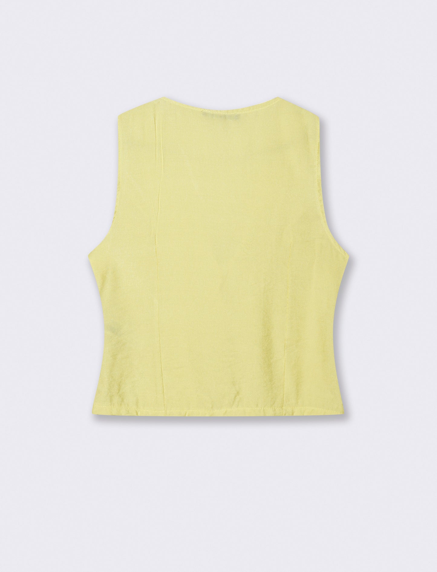 Gilet con bottoni in viscosa - Giallo