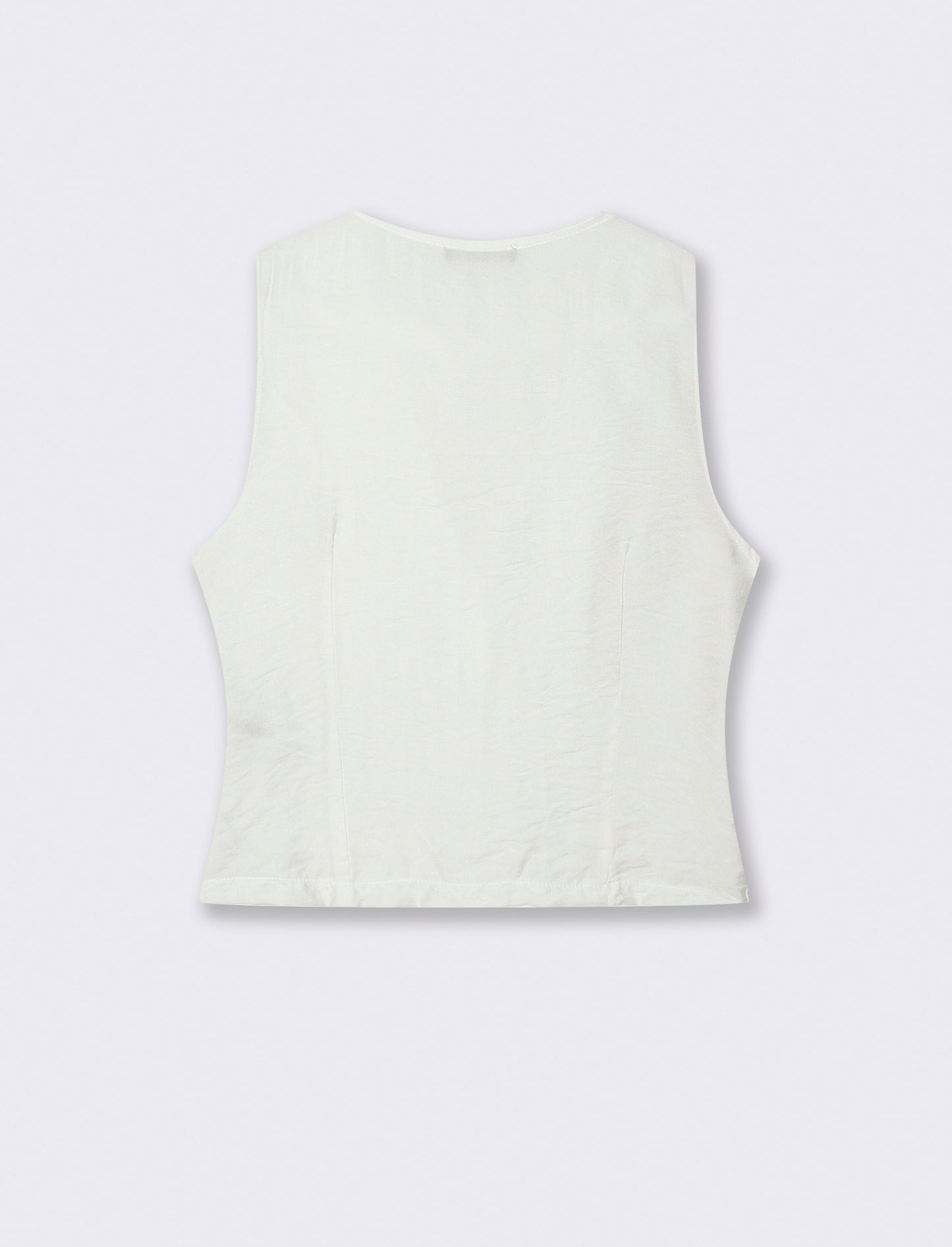 Gilet con bottoni in viscosa - Bianco