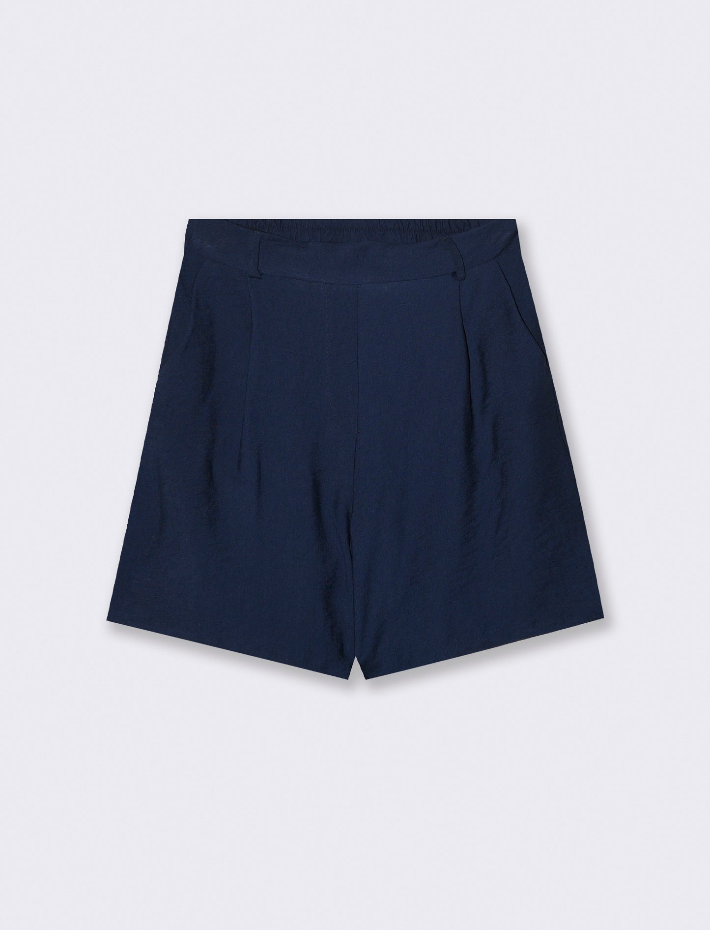Short con passanti e pinces - Blu