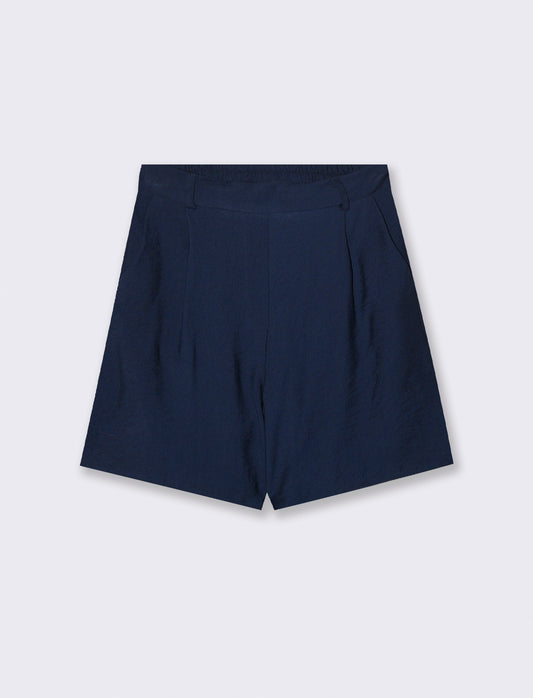 Short con passanti e pinces - Blu