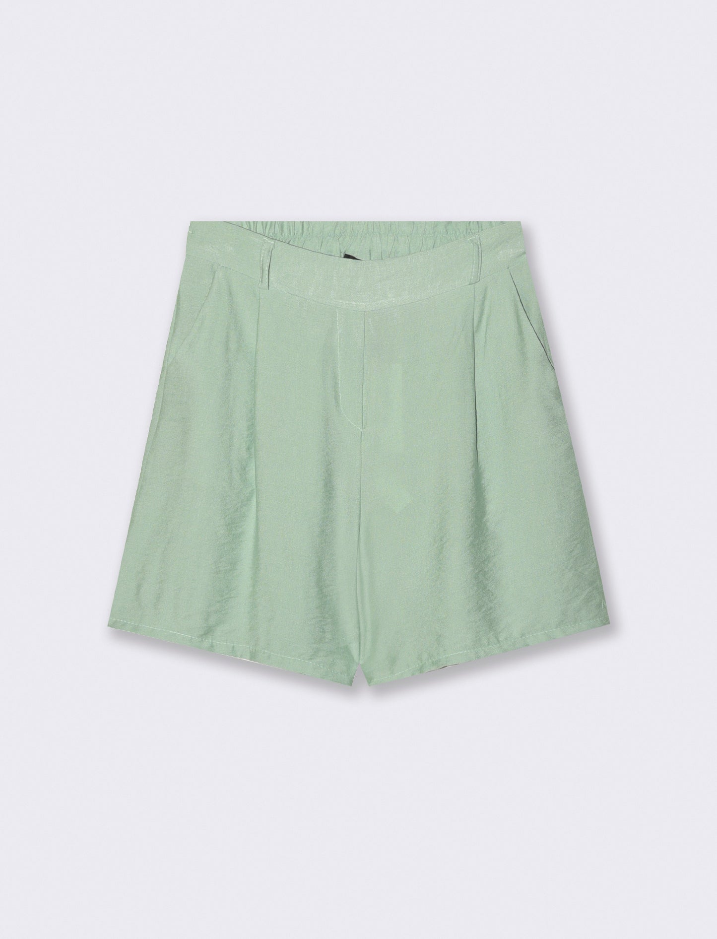 Short con passanti e pinces - Verde acqua