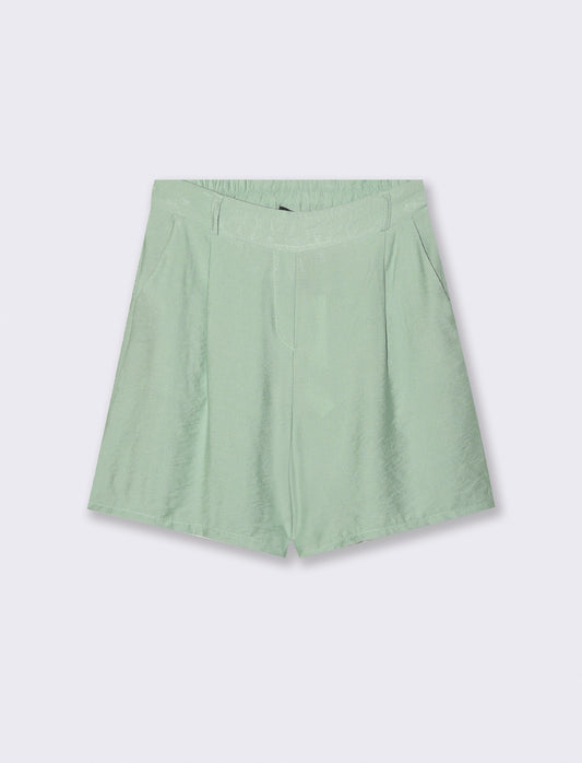 Short con passanti e pinces - Verde acqua