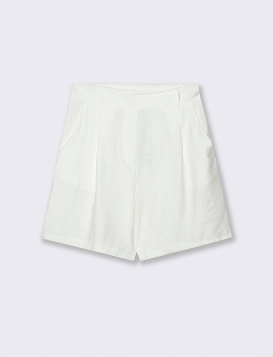 Short con passanti e pinces - Bianco