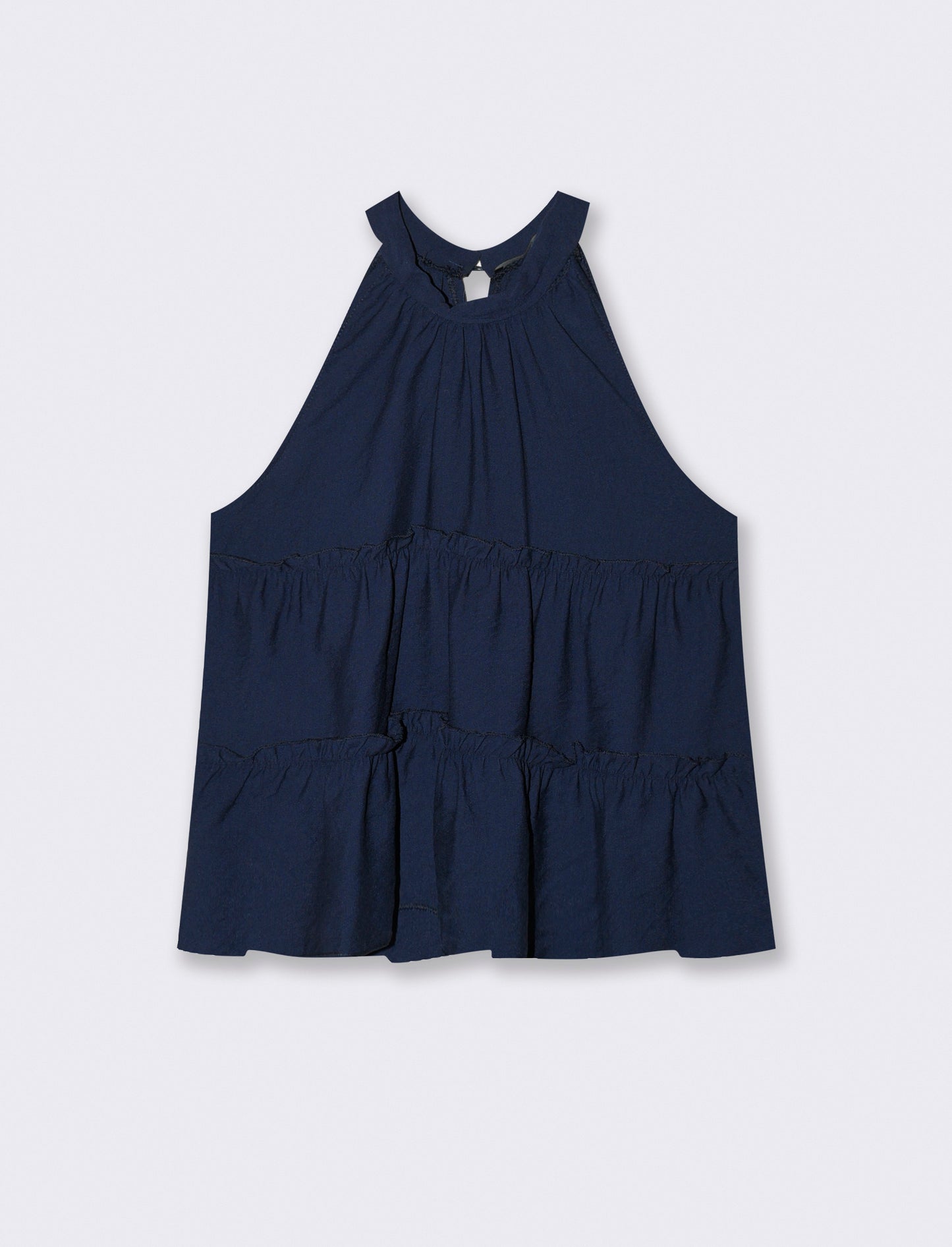 Top con rouches - Blu