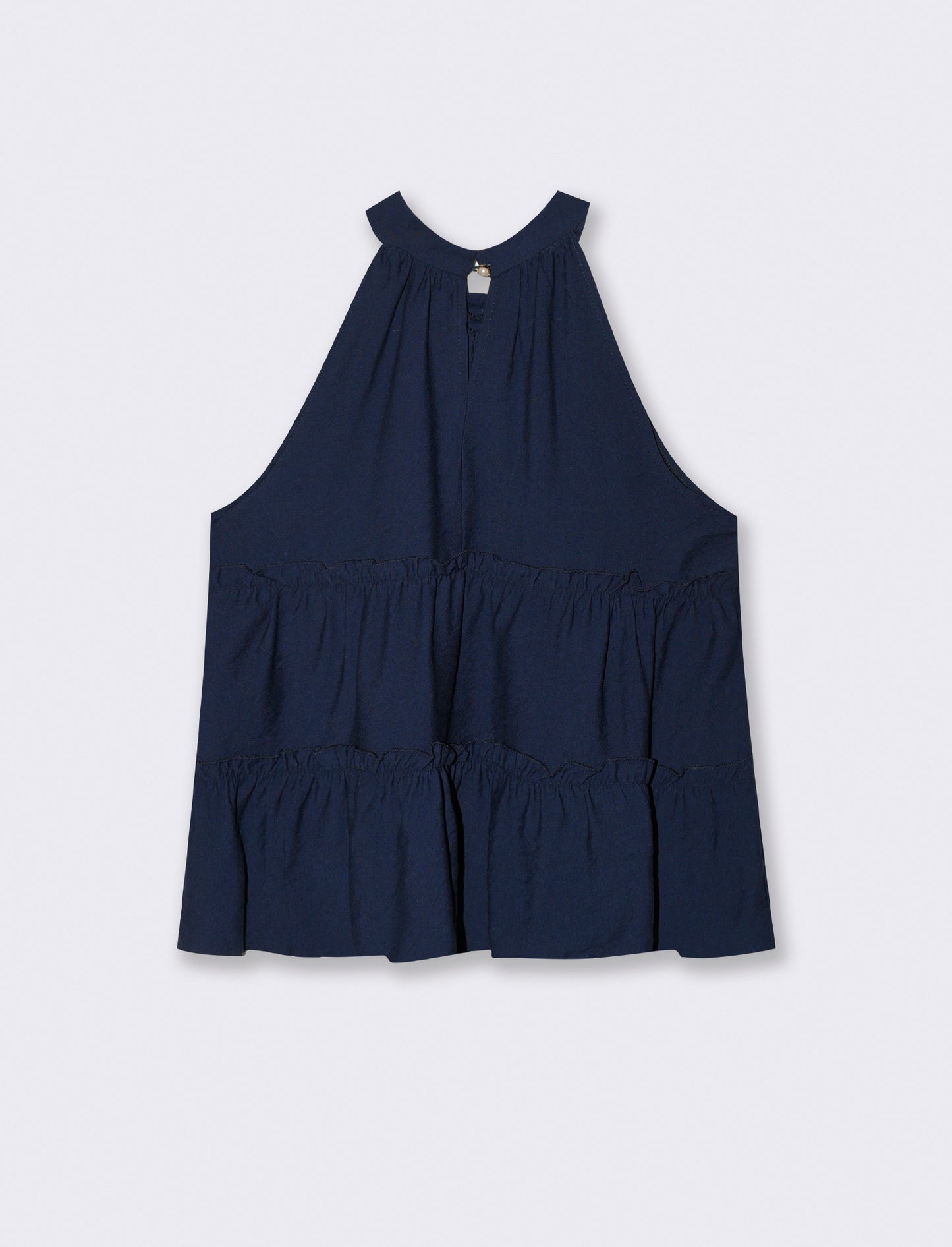 Top con rouches - Blu