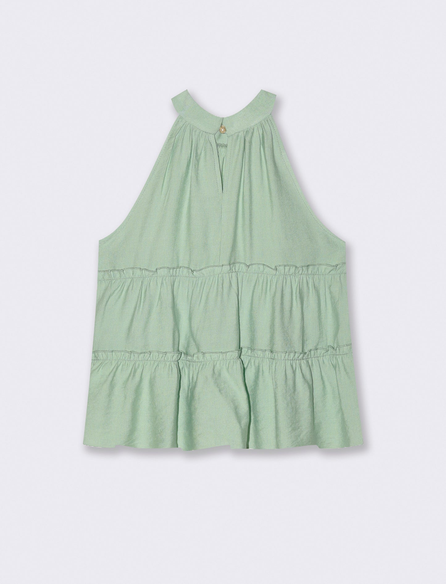 Top con rouches - Verde acqua